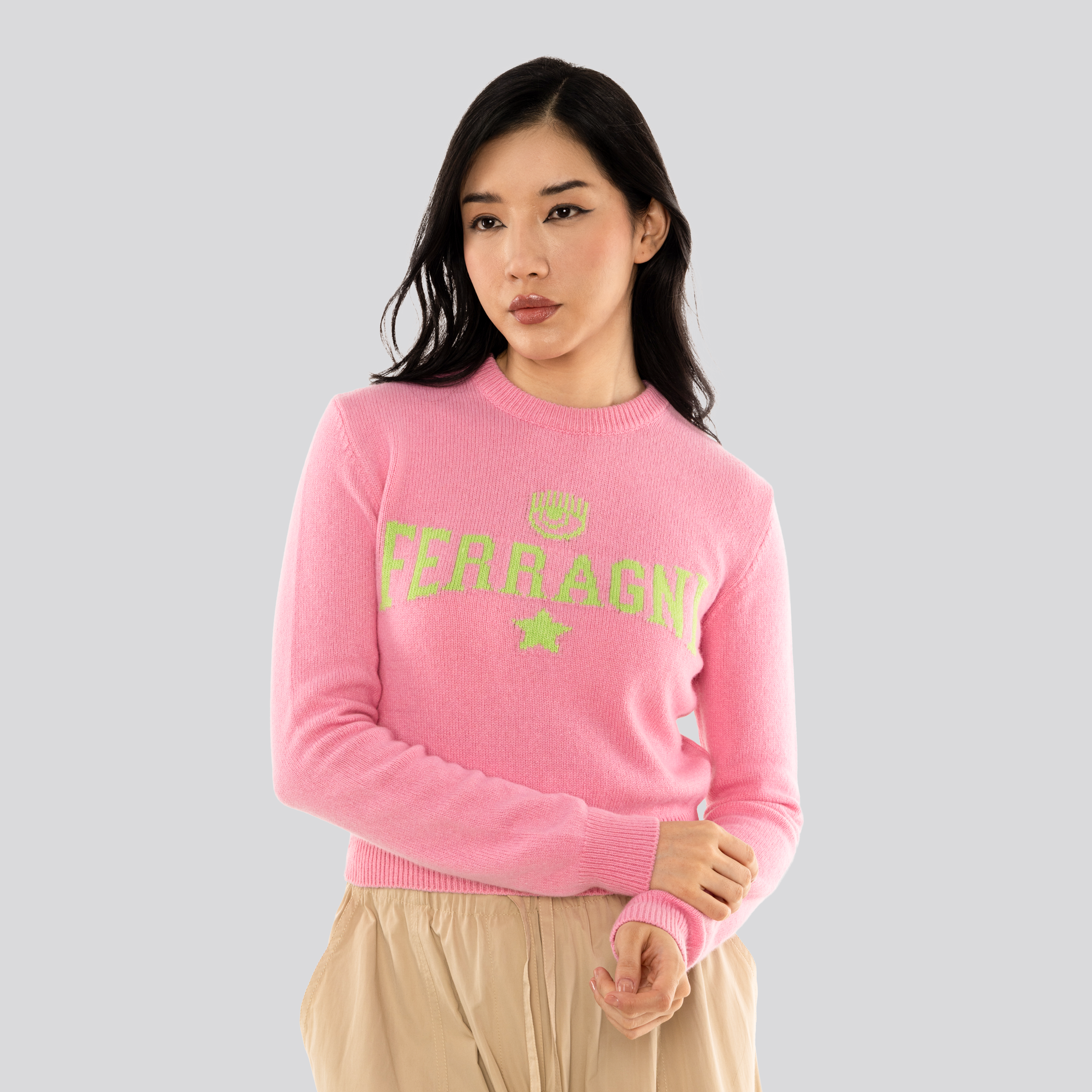 Buzo Rosado Chiara Ferragni Star Logo