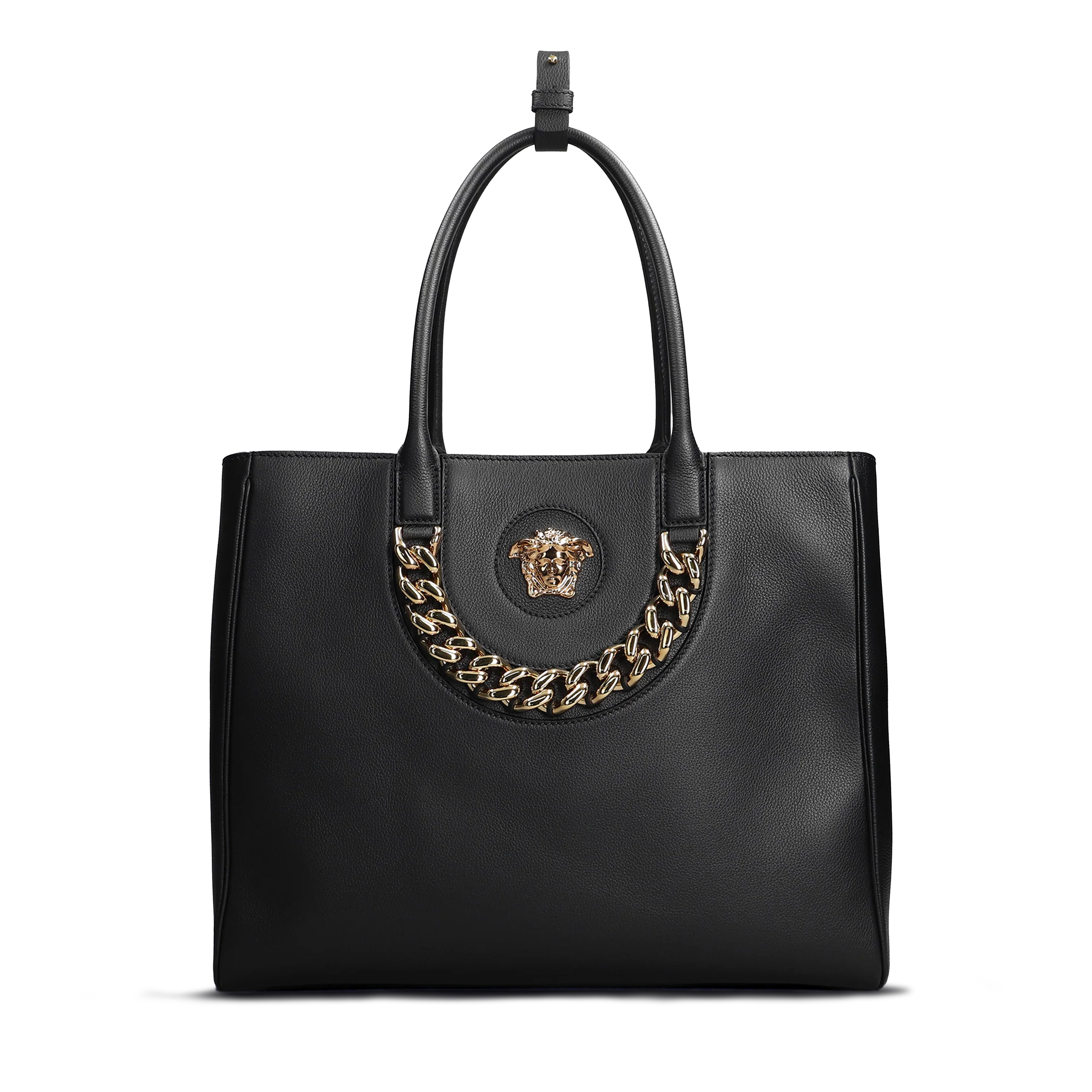 Cartera Negra Gianni Versace Medusa Head Chain