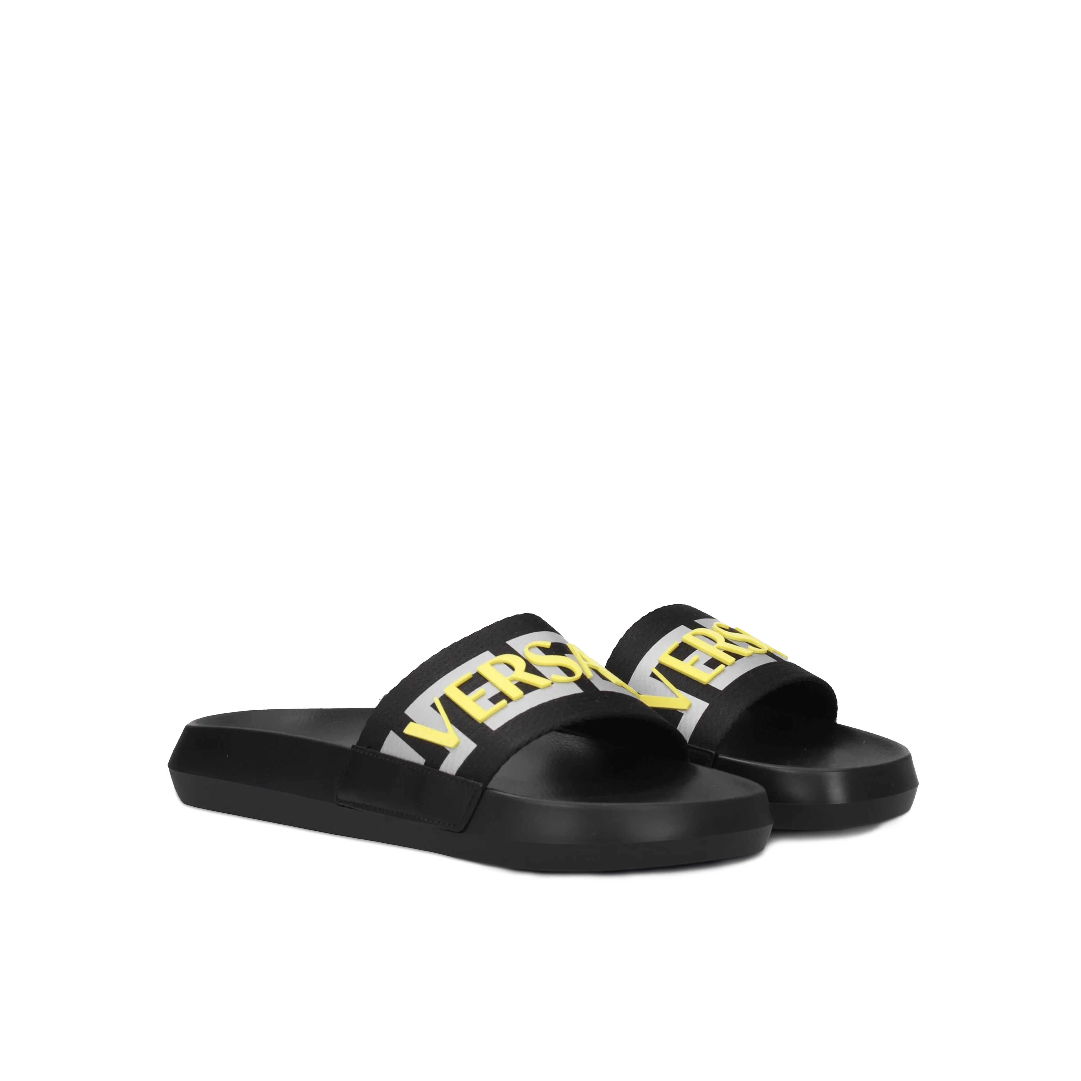 Sandalias Negro Versace Yellow Logo