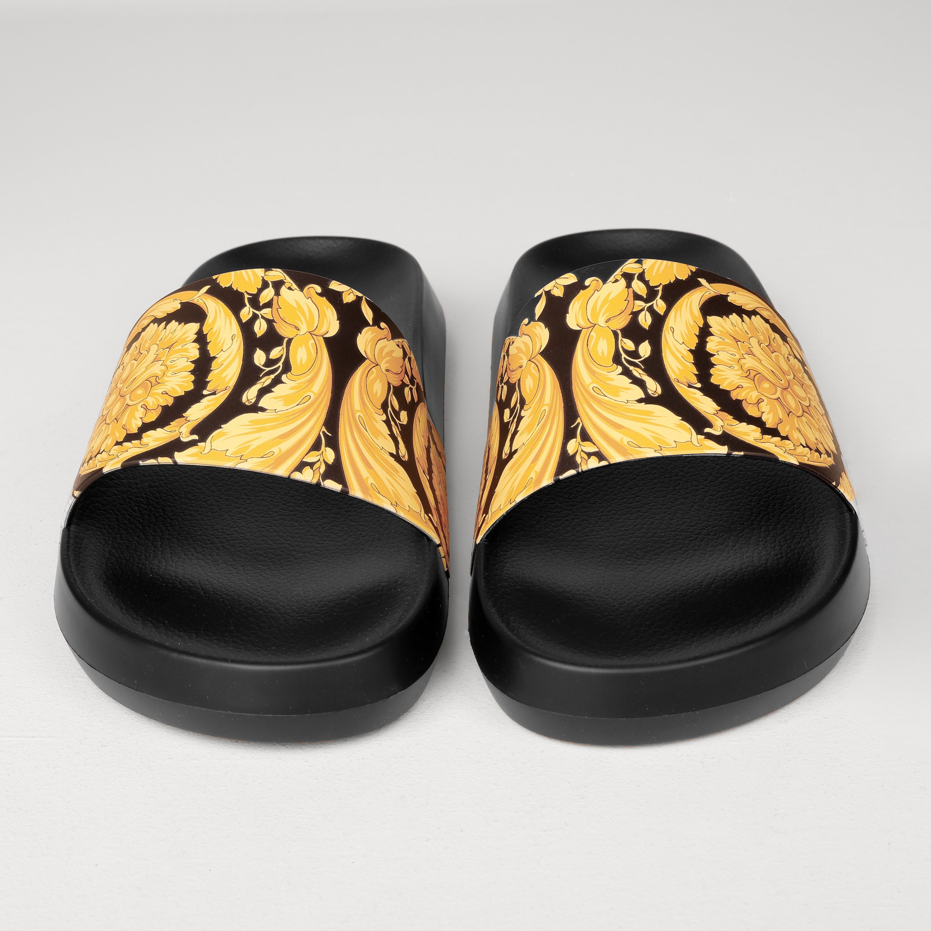 Sandalias Negras Versace Baroque