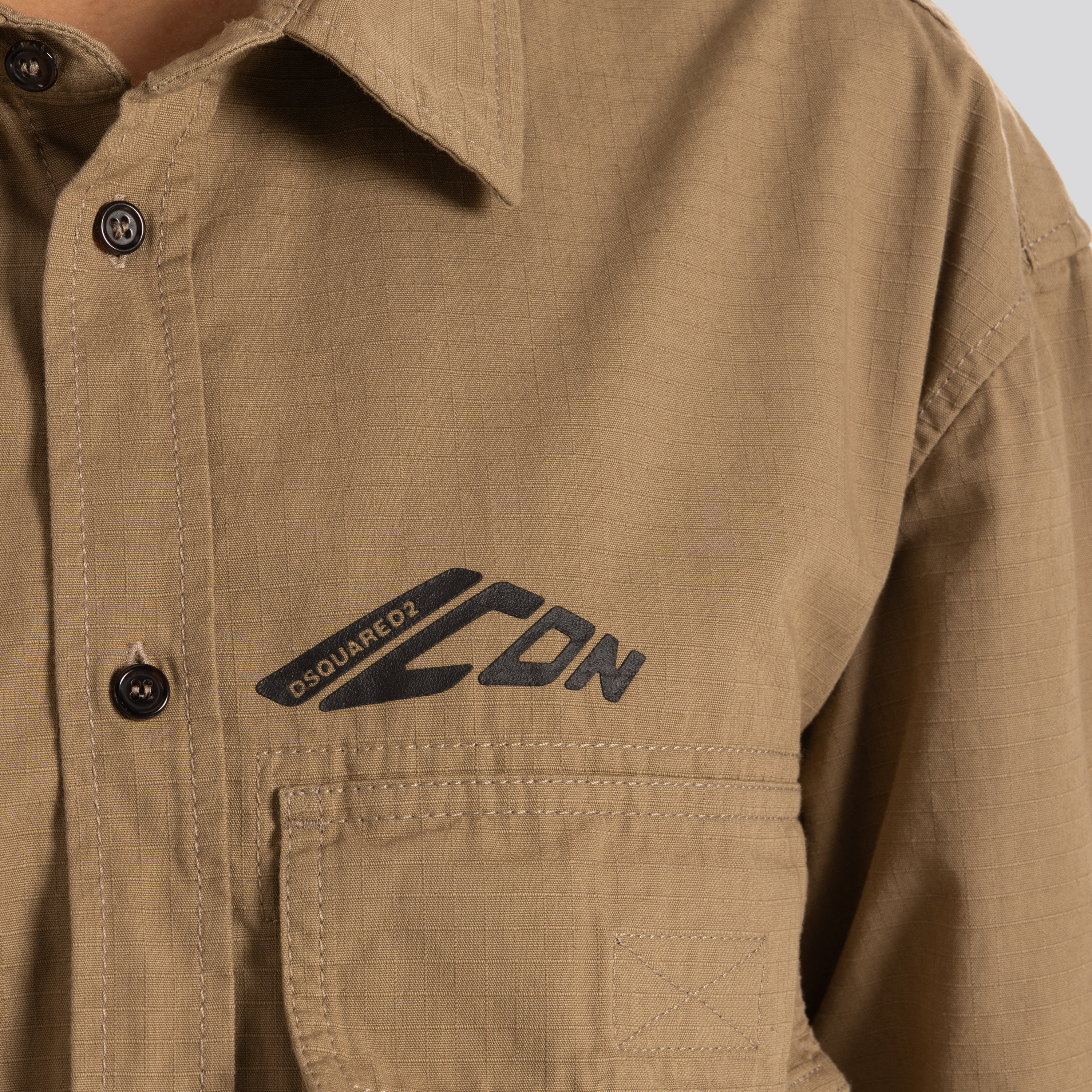 Vestido Caqui Dsquared2 Icon Logo