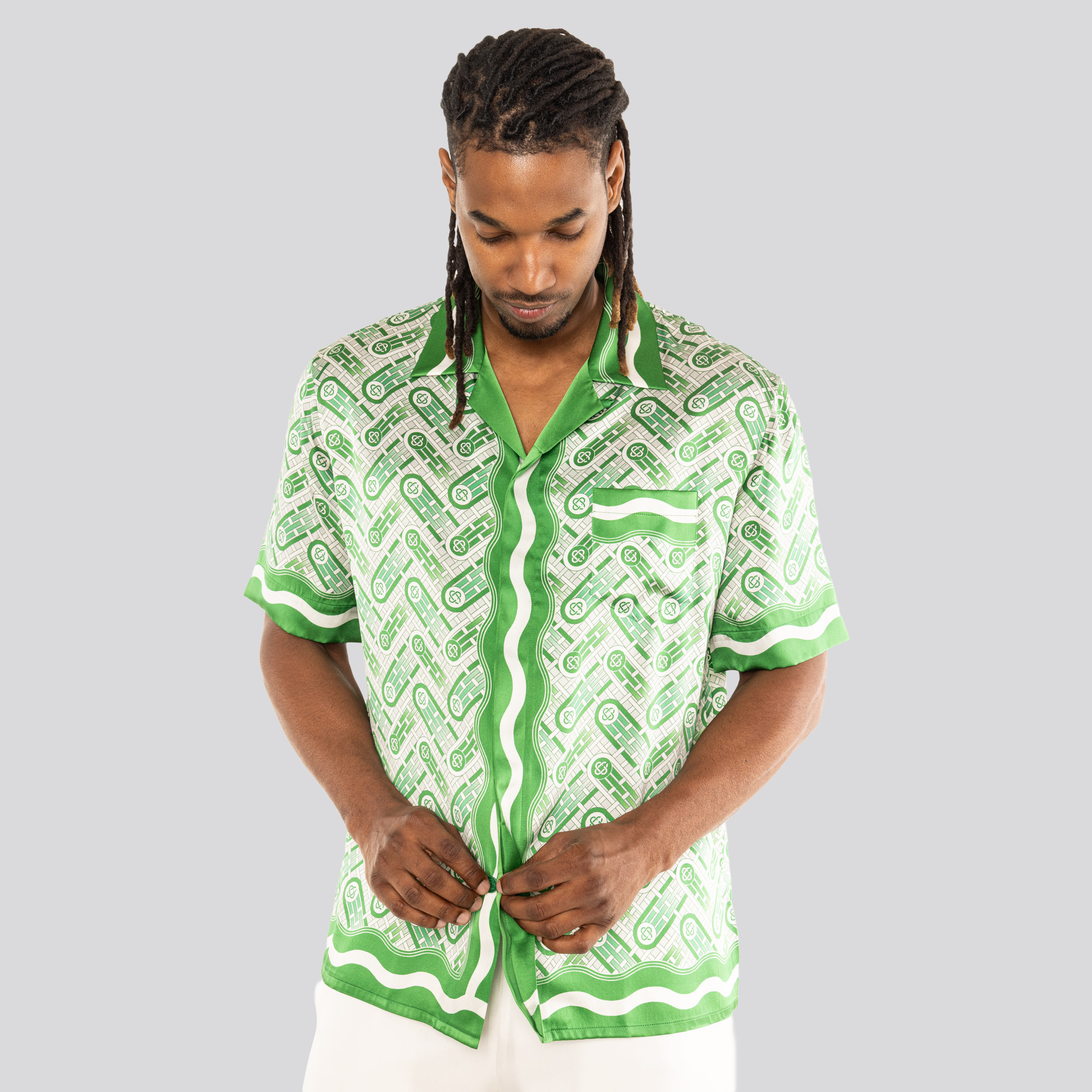 Camisa Verde Casablanca Ping Pong Monogram