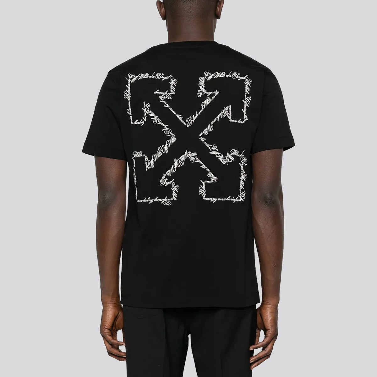Camiseta Negra Off-White Arrow Script
