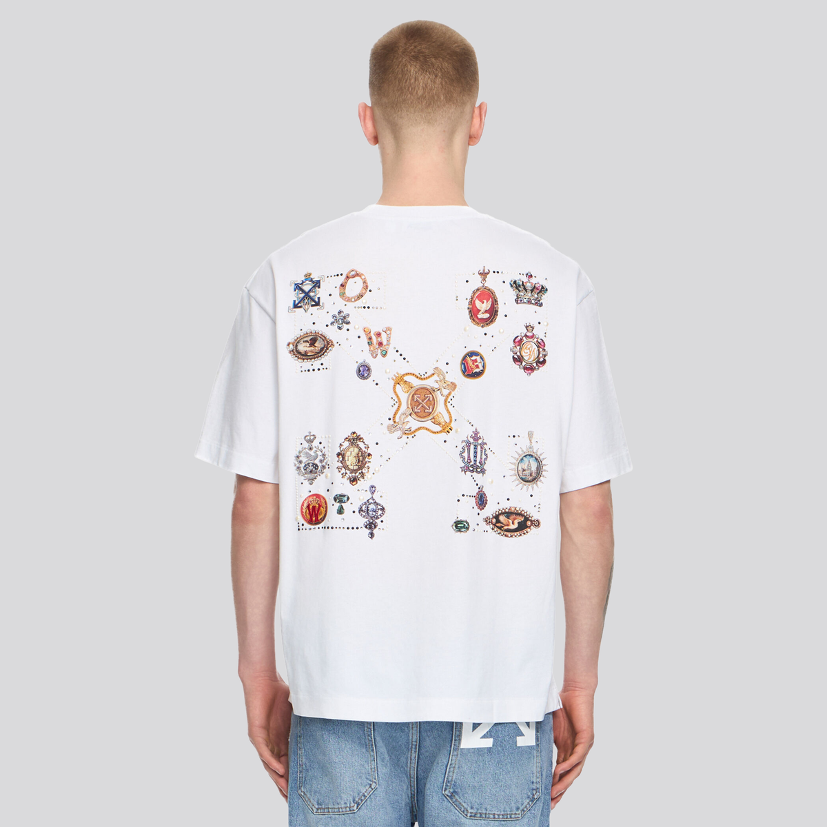 Camiseta Blanca Off-White Jewelry Araldic Arrow