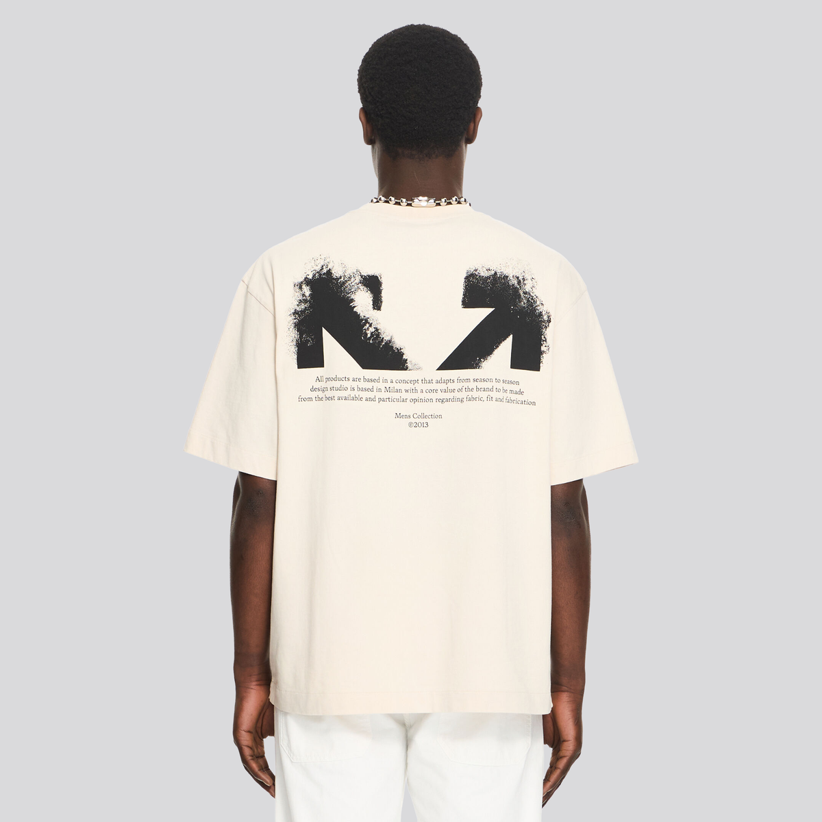 Camiseta Beige Off-White Half Arrow