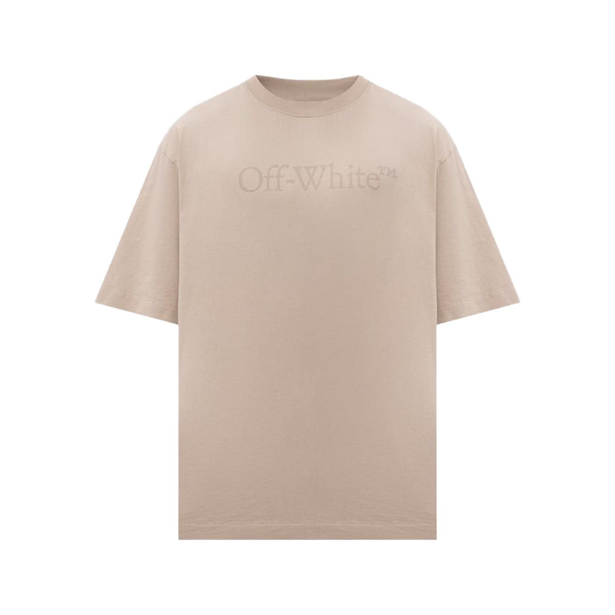 Camiseta Beige Off-White Bookish Faded Skate