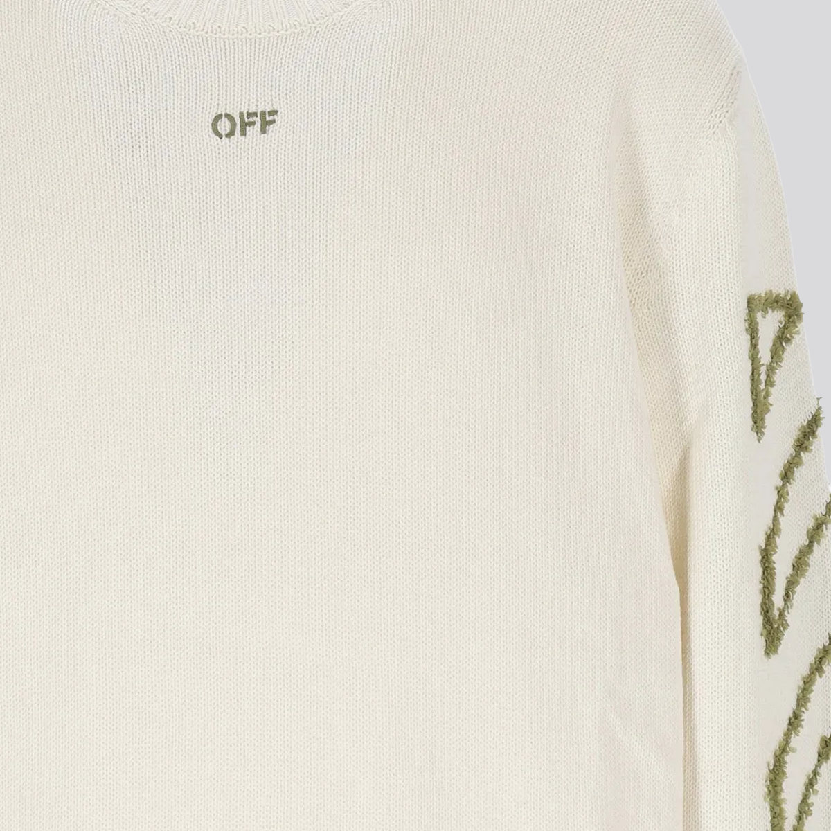 Buzo Crema Off-White Cream Diag Outline Knit