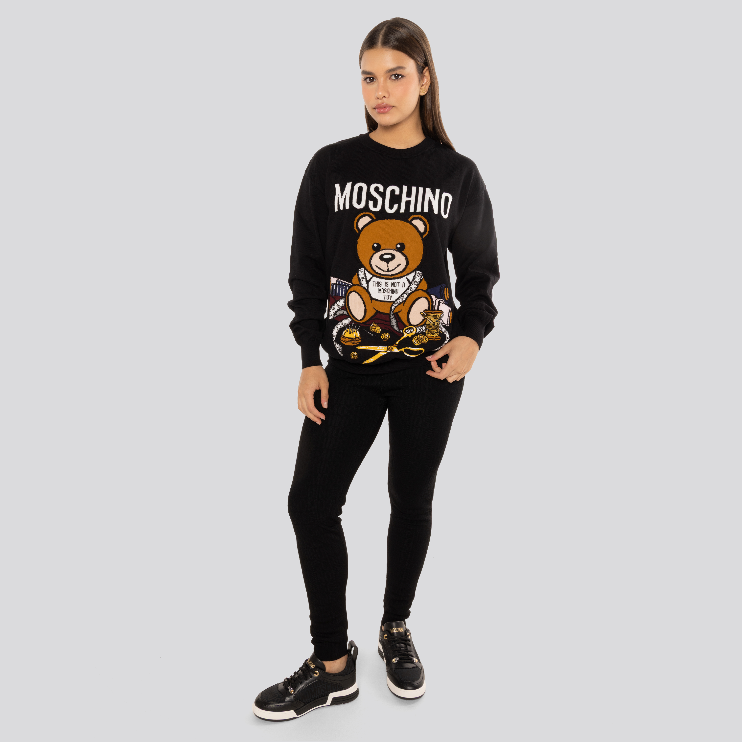 Short Negro Moschino Multilogo