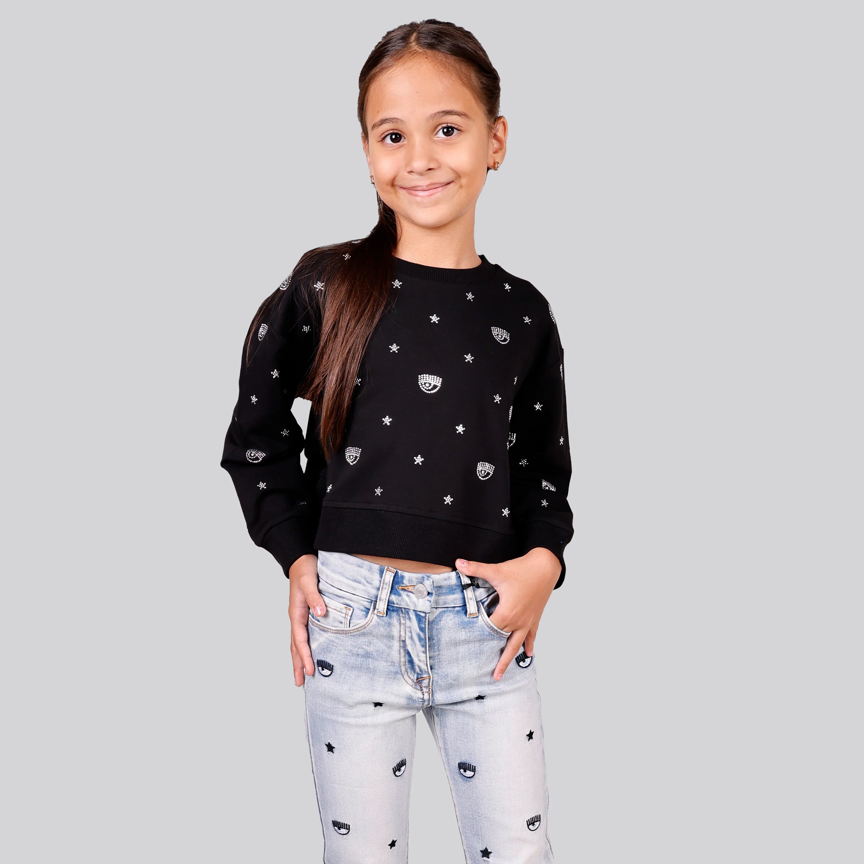 Buzo Negro Chiara Ferragni Eye Stars