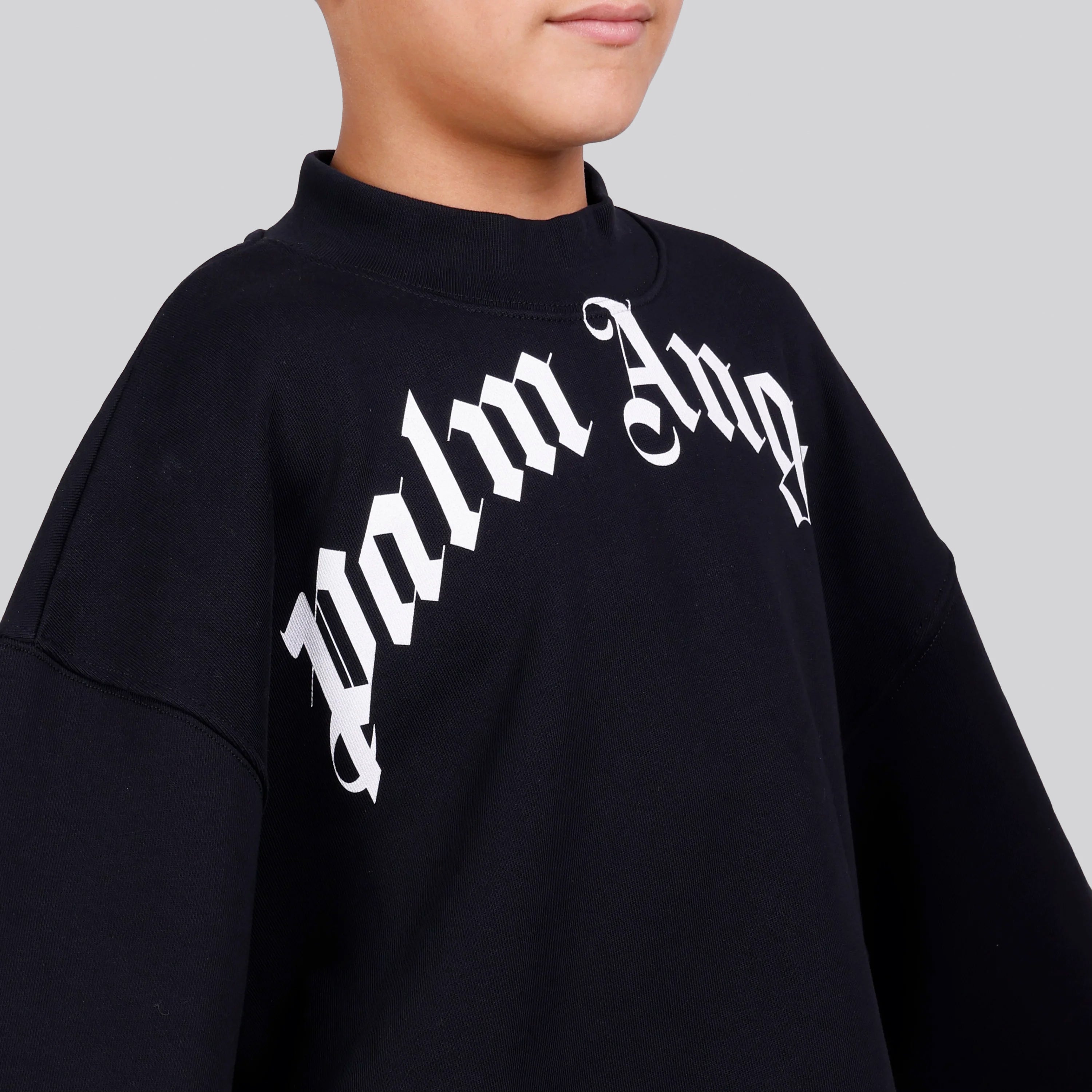 Buzo Negro Palm Angels Curved Logo
