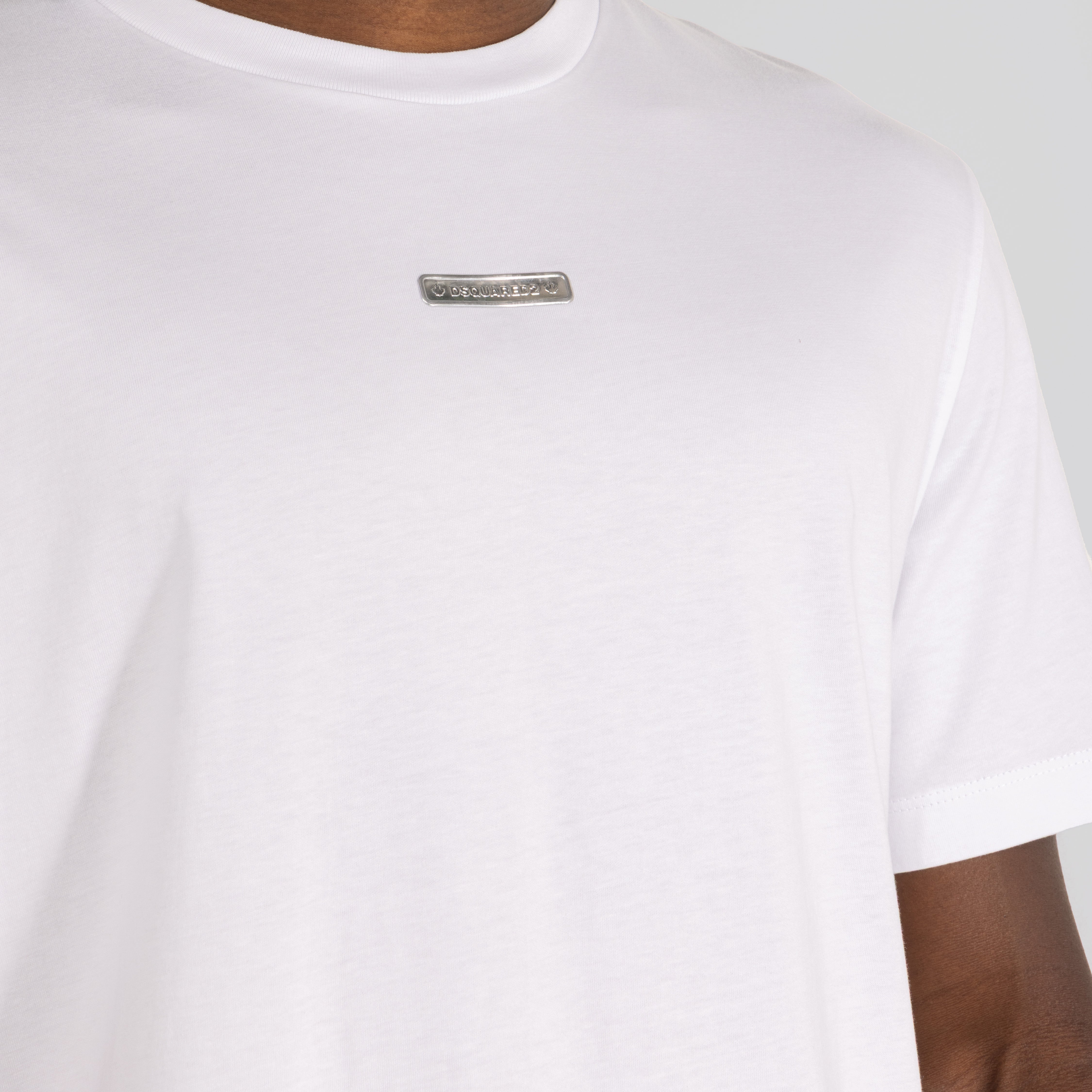 Camiseta Blanca Dsquared2 Silver Plaque