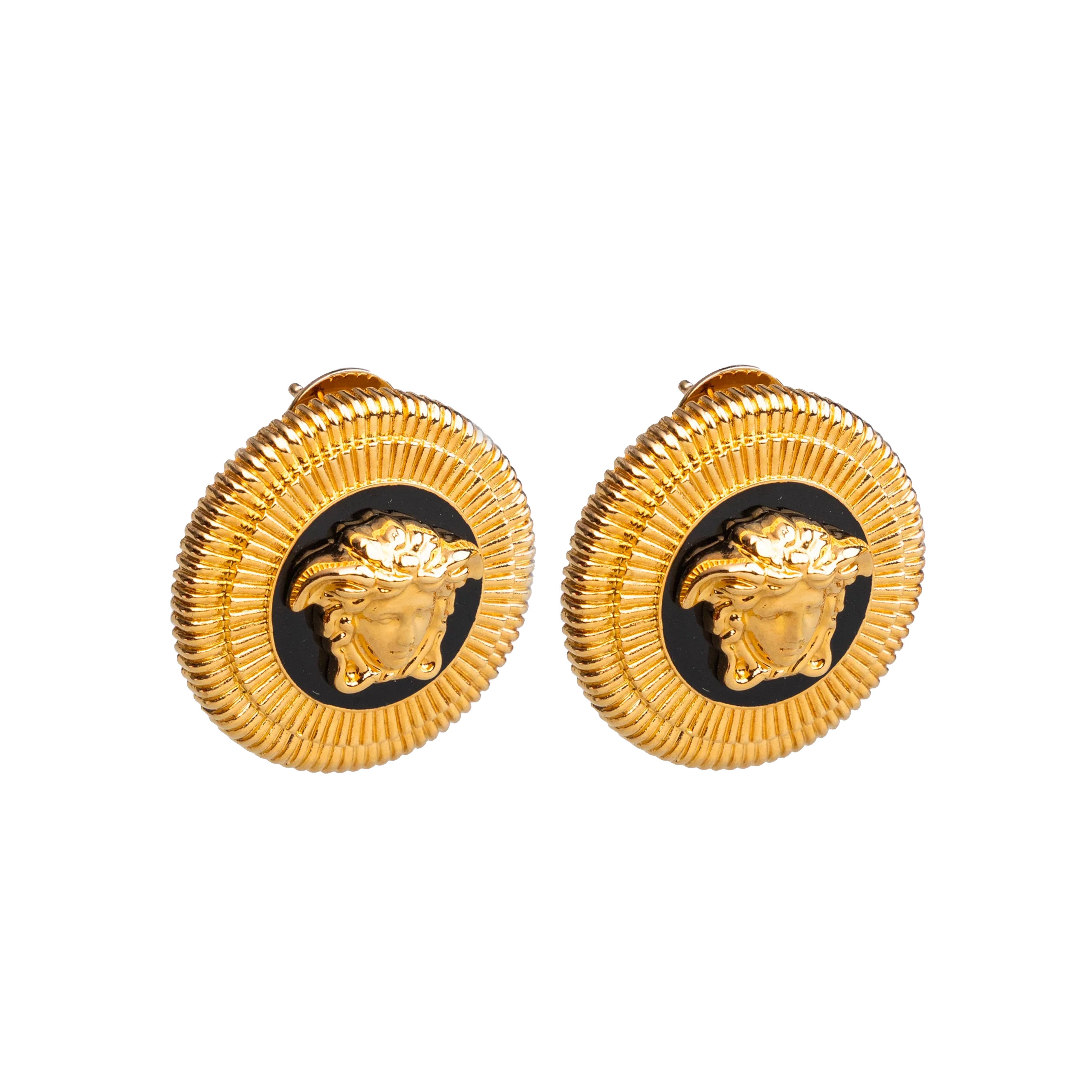 Aretes Dorados Versace Medusa Biggie