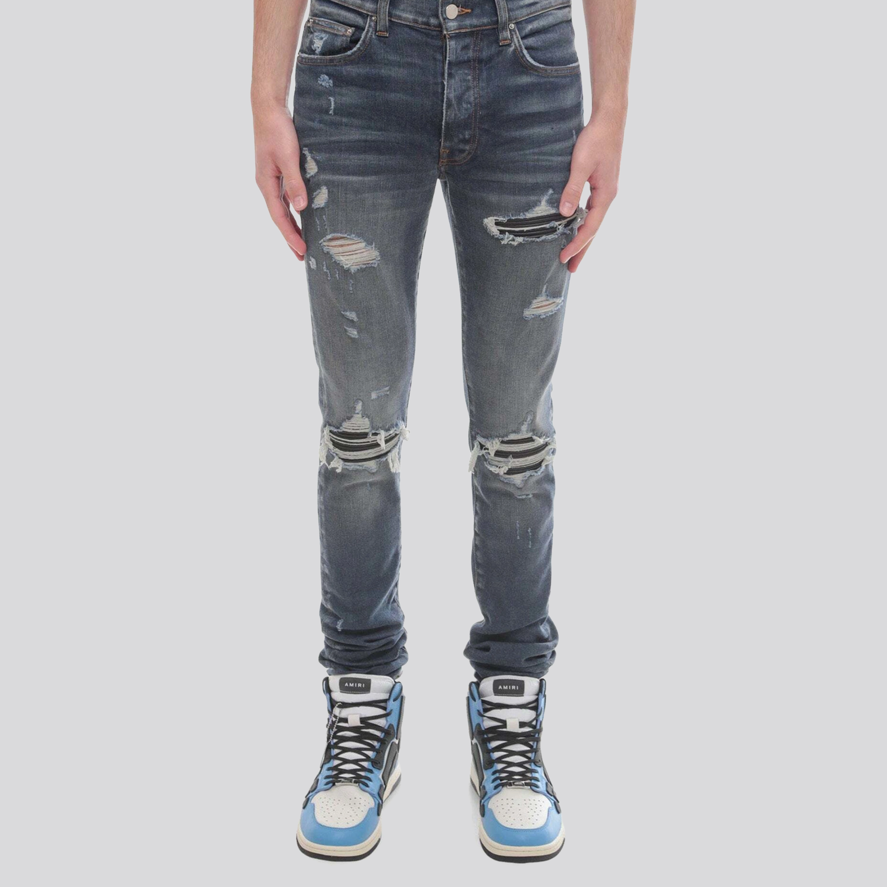 Jeans Denim AMIRI Black Leather