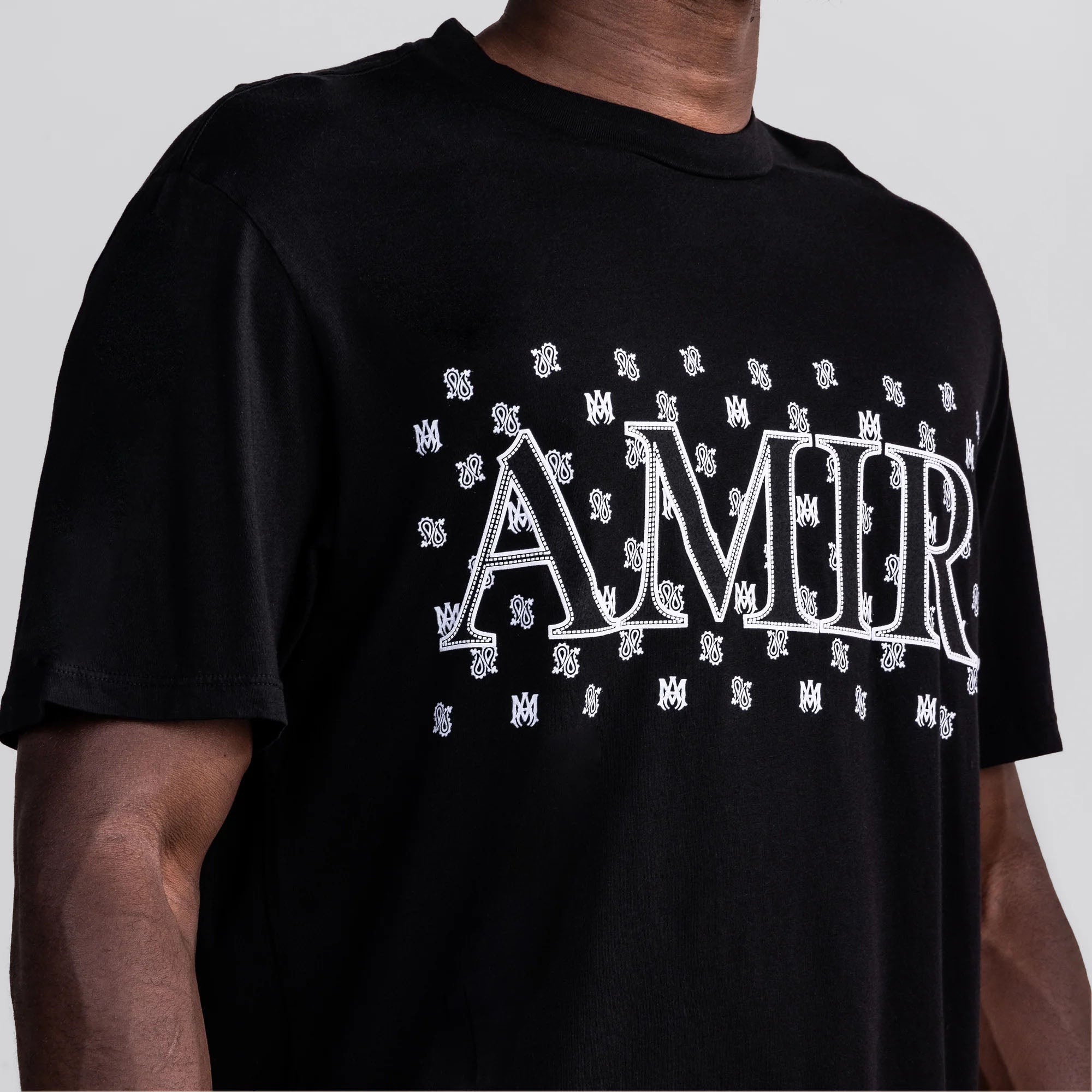 Camiseta Negra AMIRI Multi Mini Logo