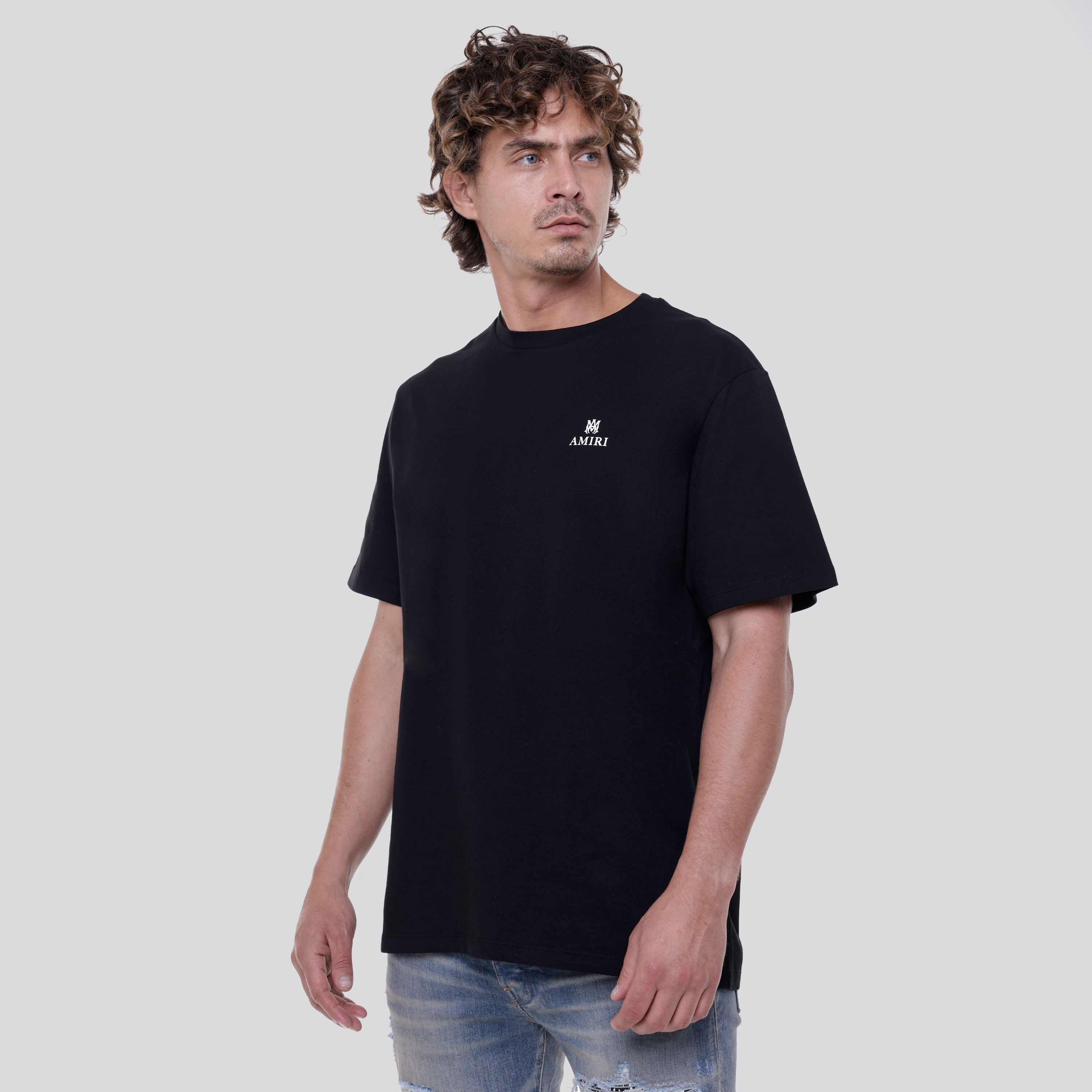 Camiseta Negro AMIRI Chest Logo