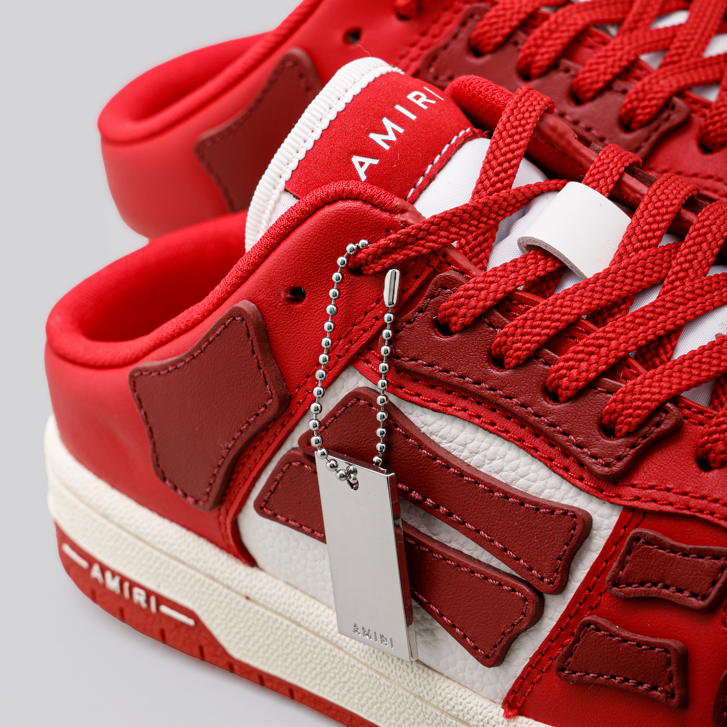 Sneakers Rojos Blanco AMIRI Skel Mule