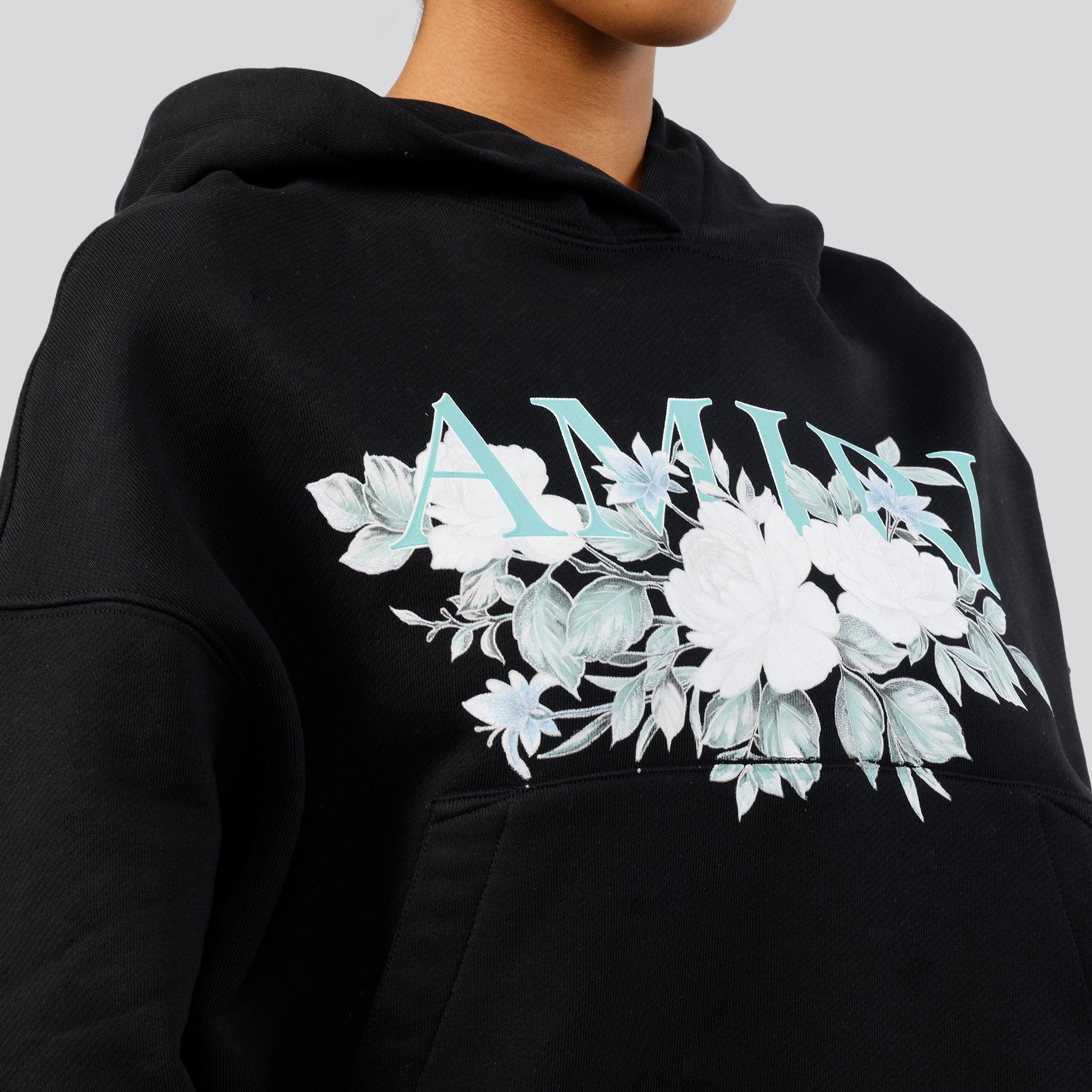 Buzo Tipo Hoodie Negro AMIRI Flower