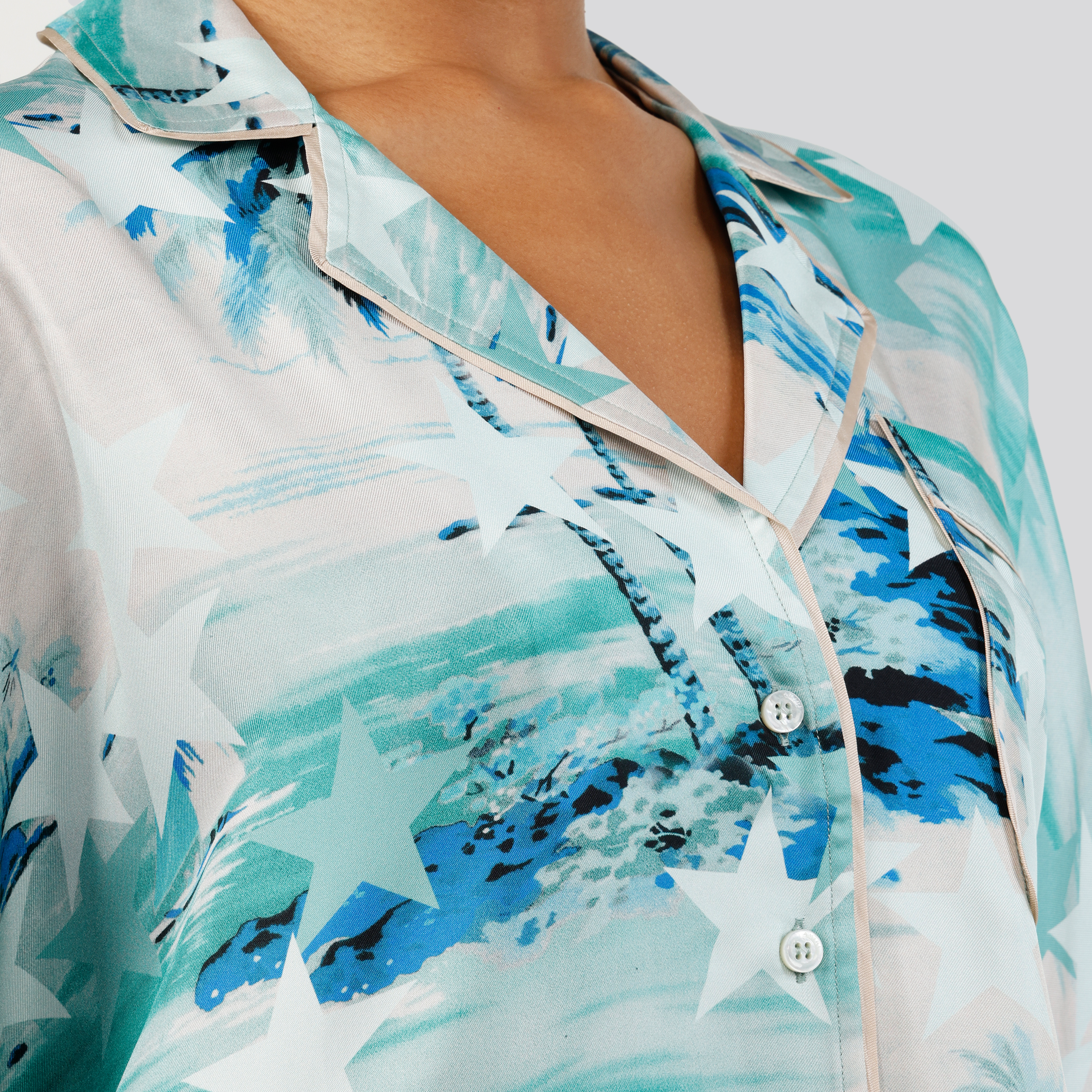 Camisa Azul AMIRI Multistars