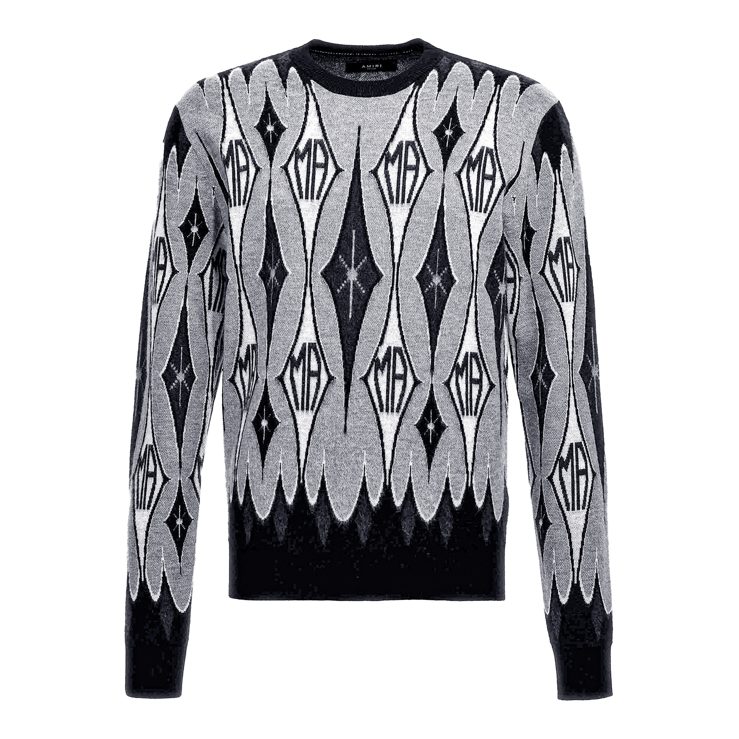 Suéter Gris AMIRI Argyle Wool