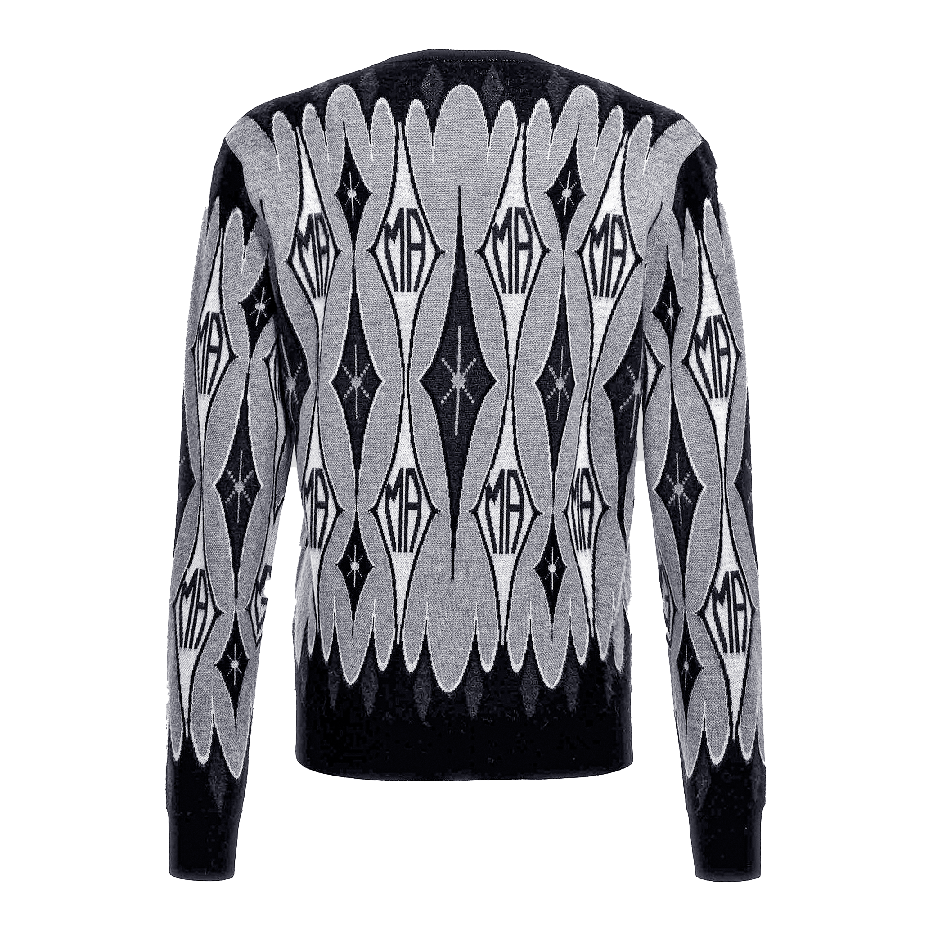 Suéter Gris AMIRI Argyle Wool