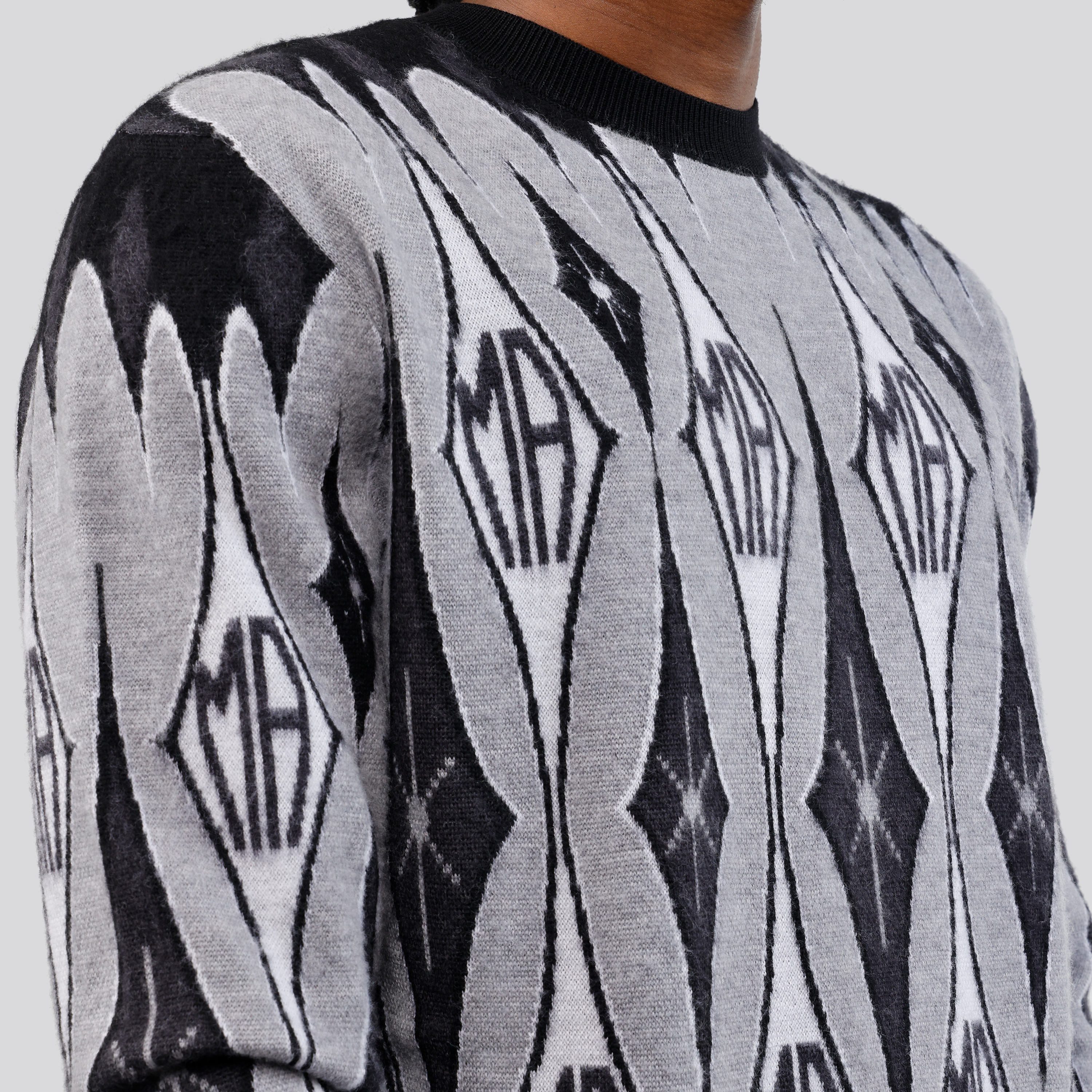 Suéter Gris AMIRI Argyle Wool