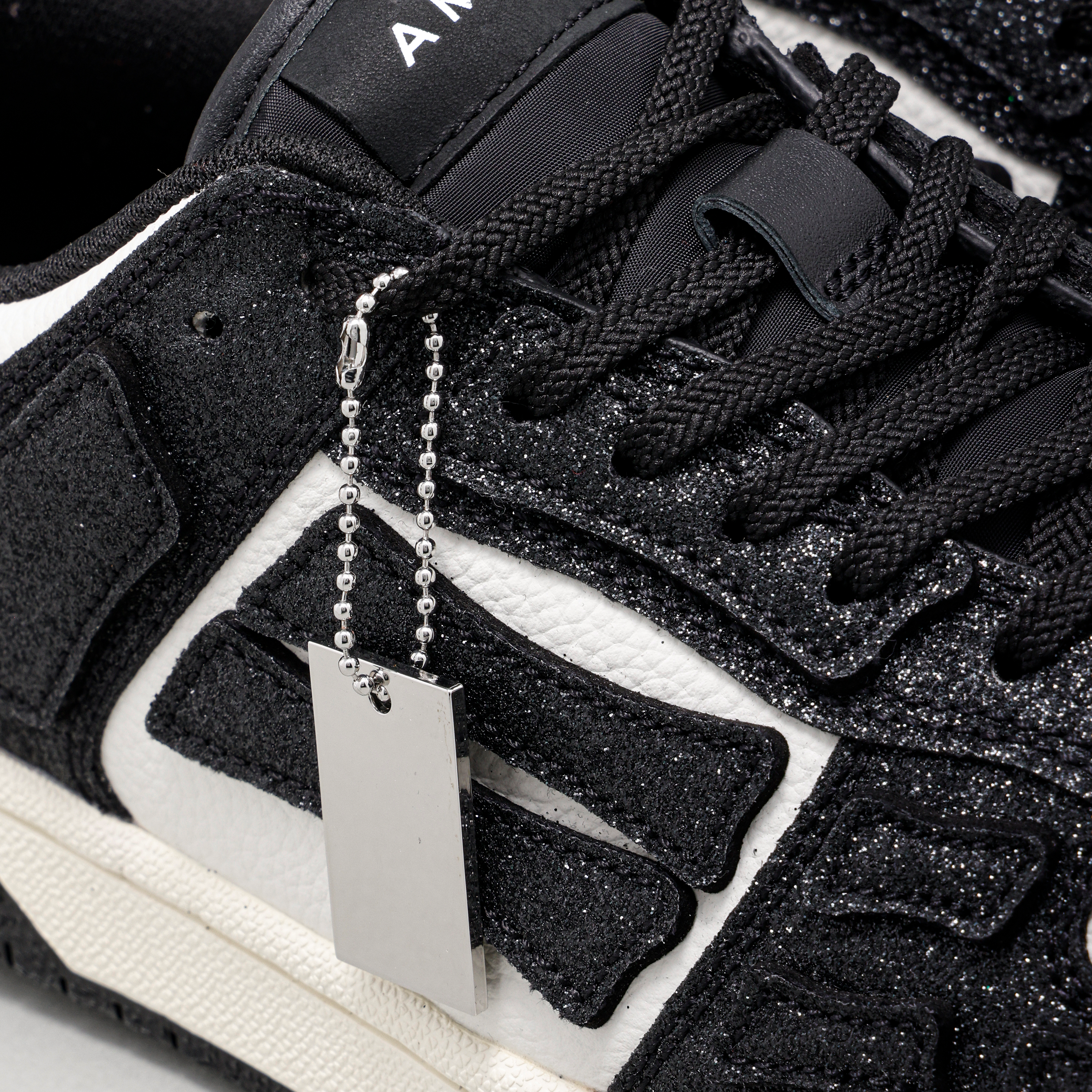Sneakers Negros Blanco AMIRI Skel Glittered