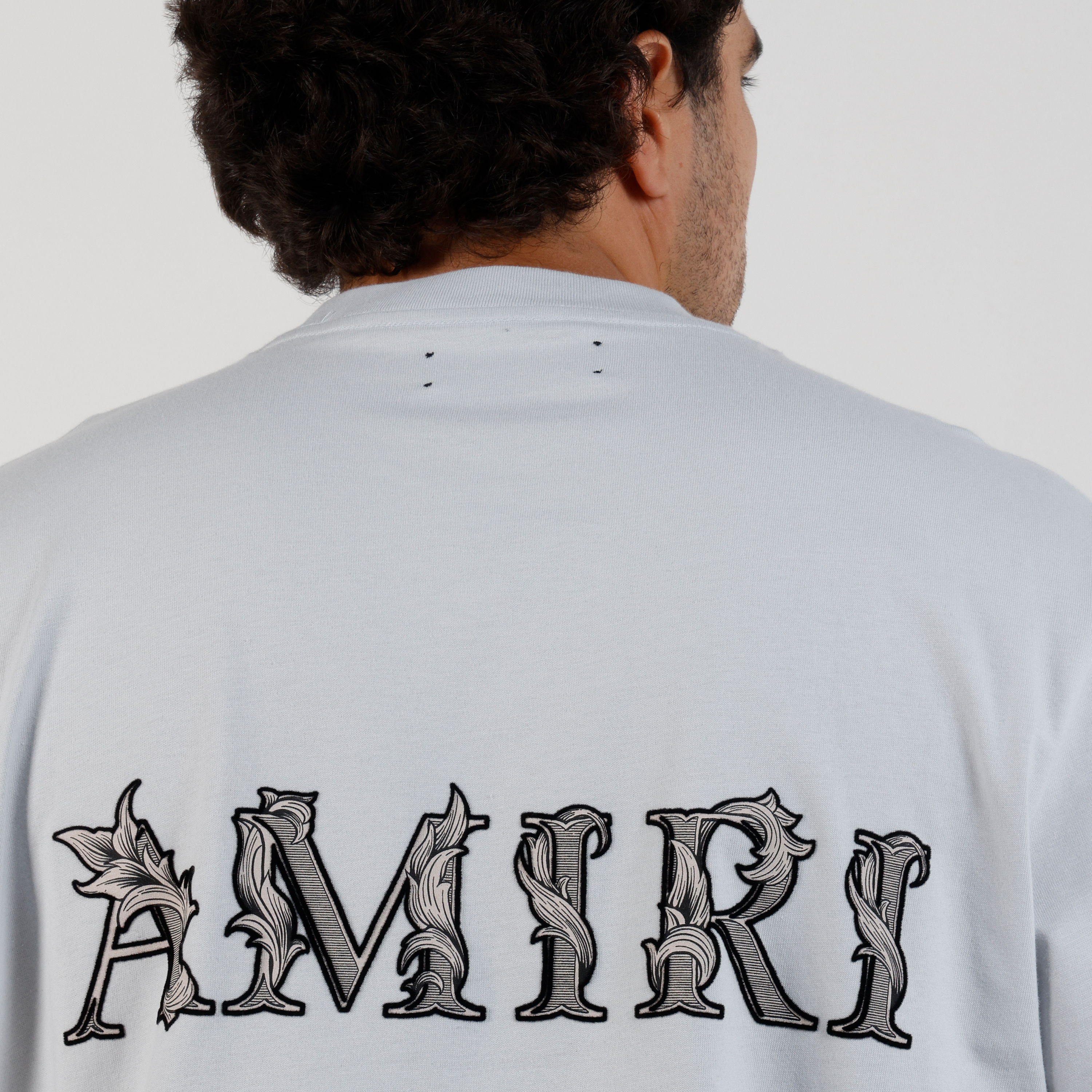 Camiseta Celeste AMIRI MA Baroque Logo