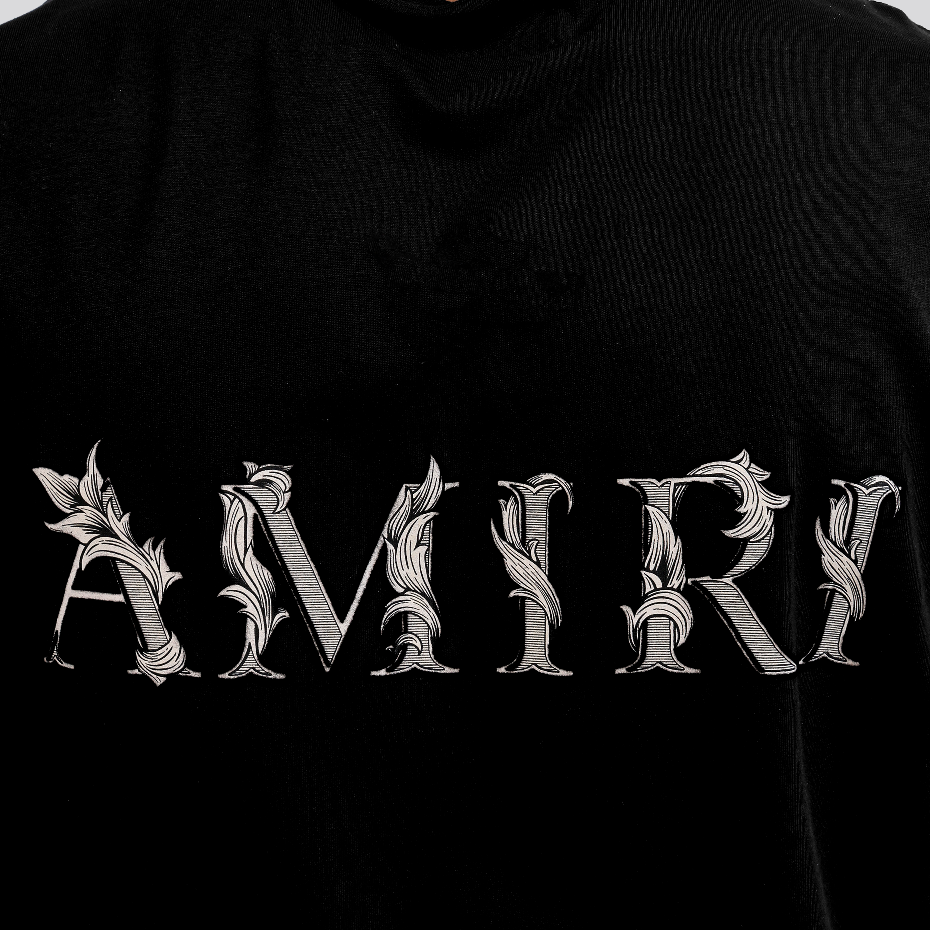 Camiseta Negra AMIRI MA Baroque Logo