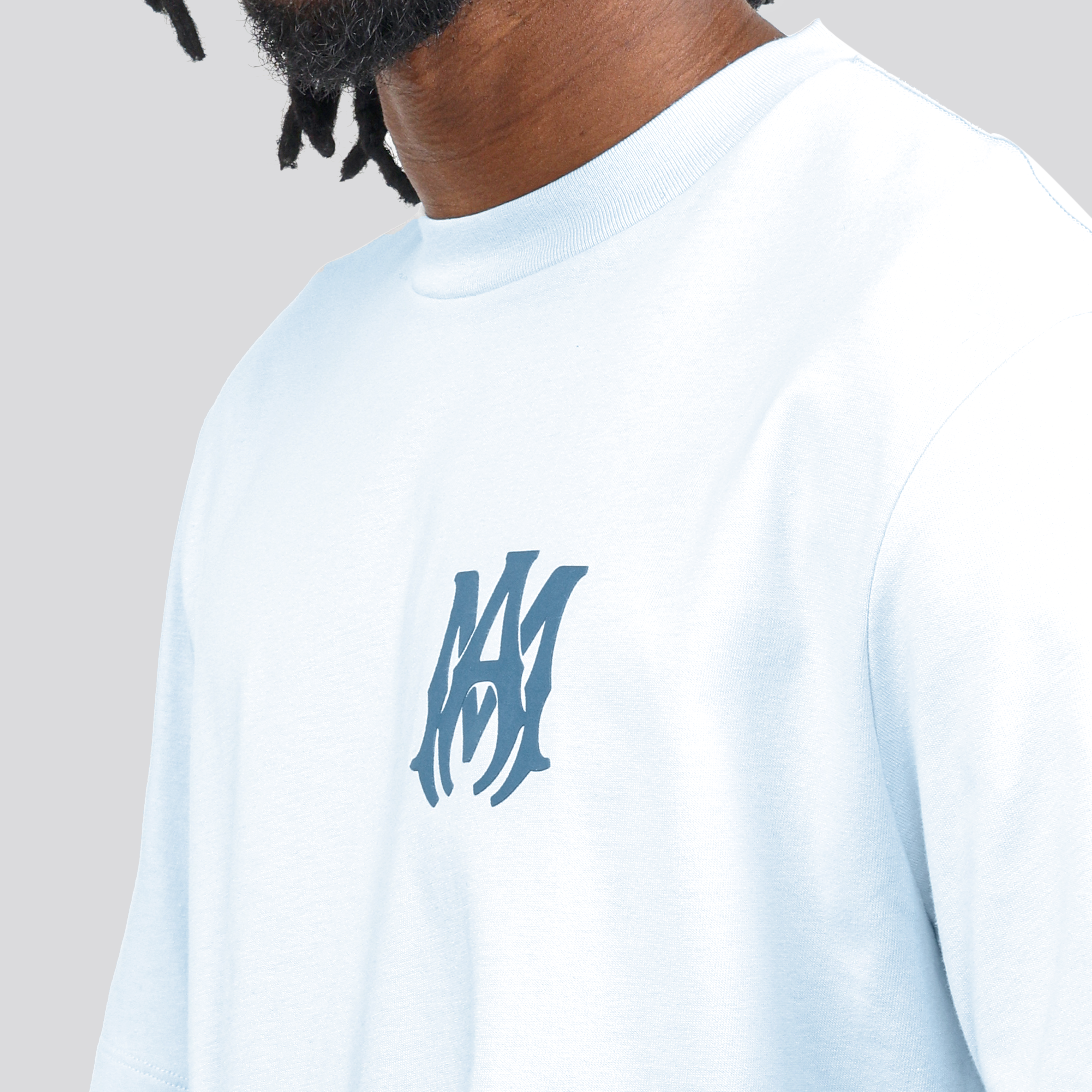 Camiseta Celeste AMIRI MA Logo