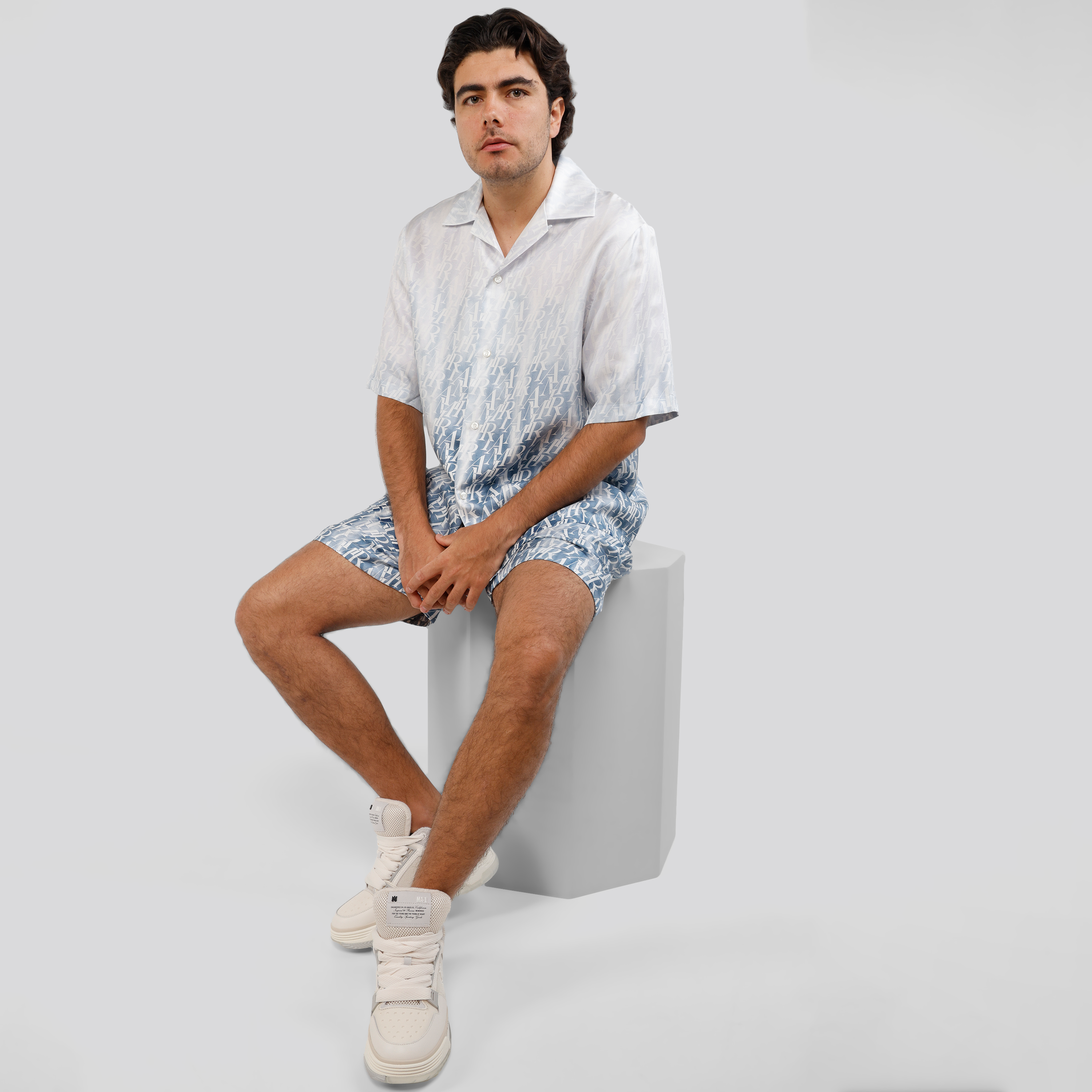 Camisa Celeste AMIRI Gradiant Amiri Repeat