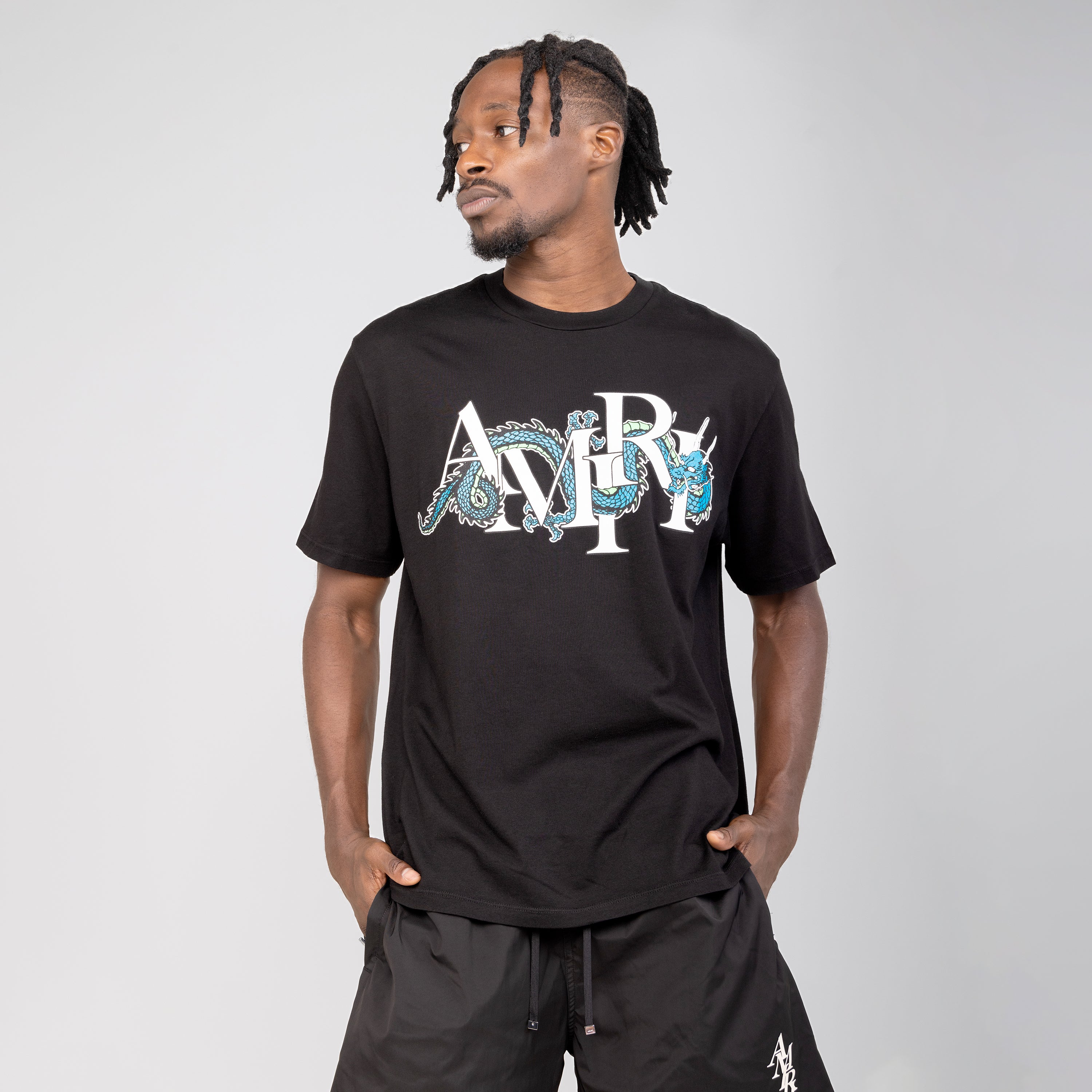 Camiseta Negra AMIRI Lny Dragon