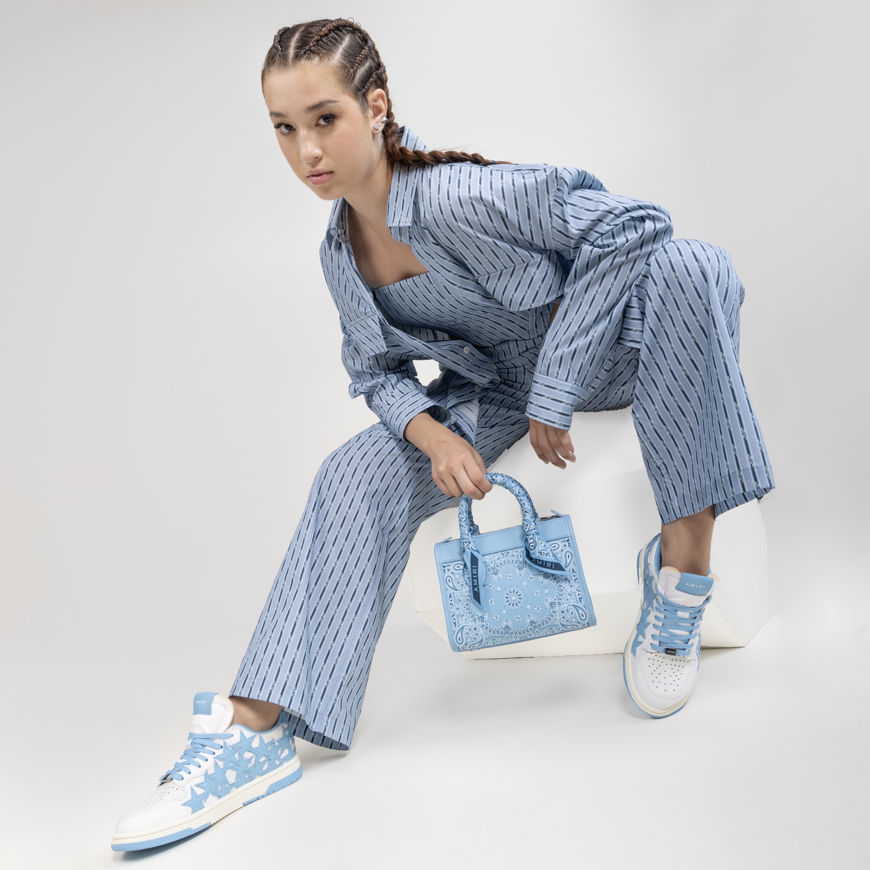 Camisa Celeste AMIRI Amiri Pinstripe