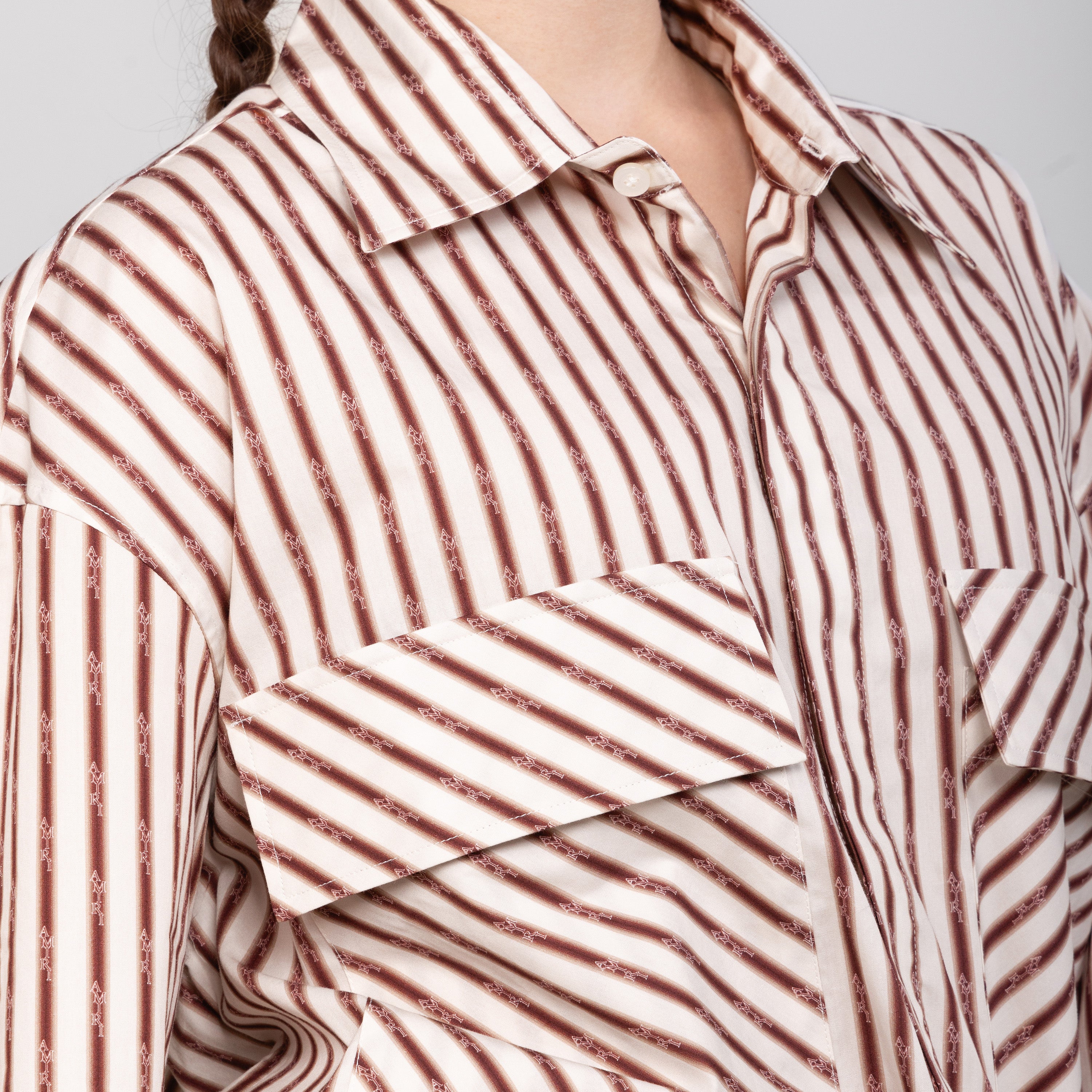 Camisa Beige AMIRI Pinstripe
