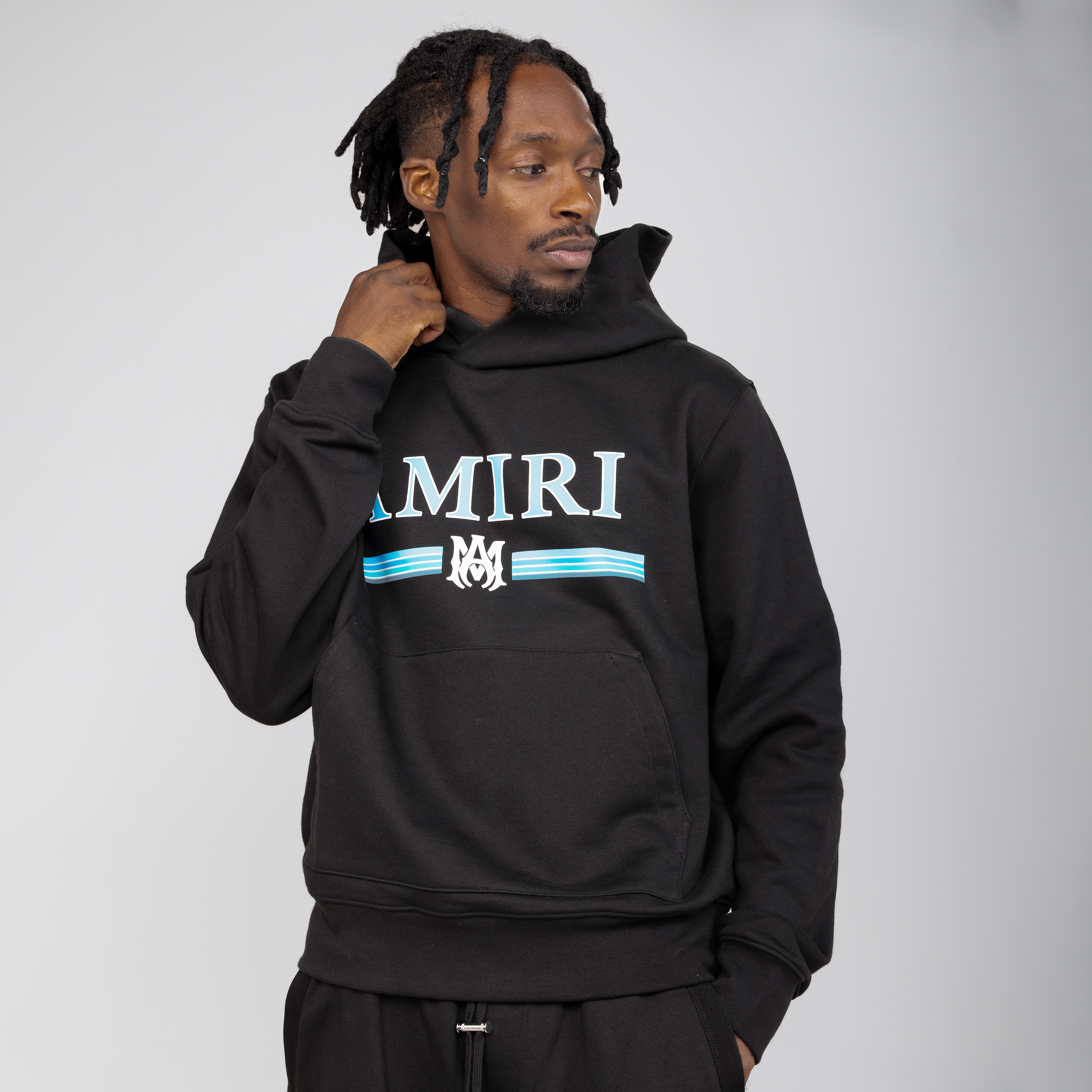 Buzo Tipo Hoodie Negro AMIRI MA Bar