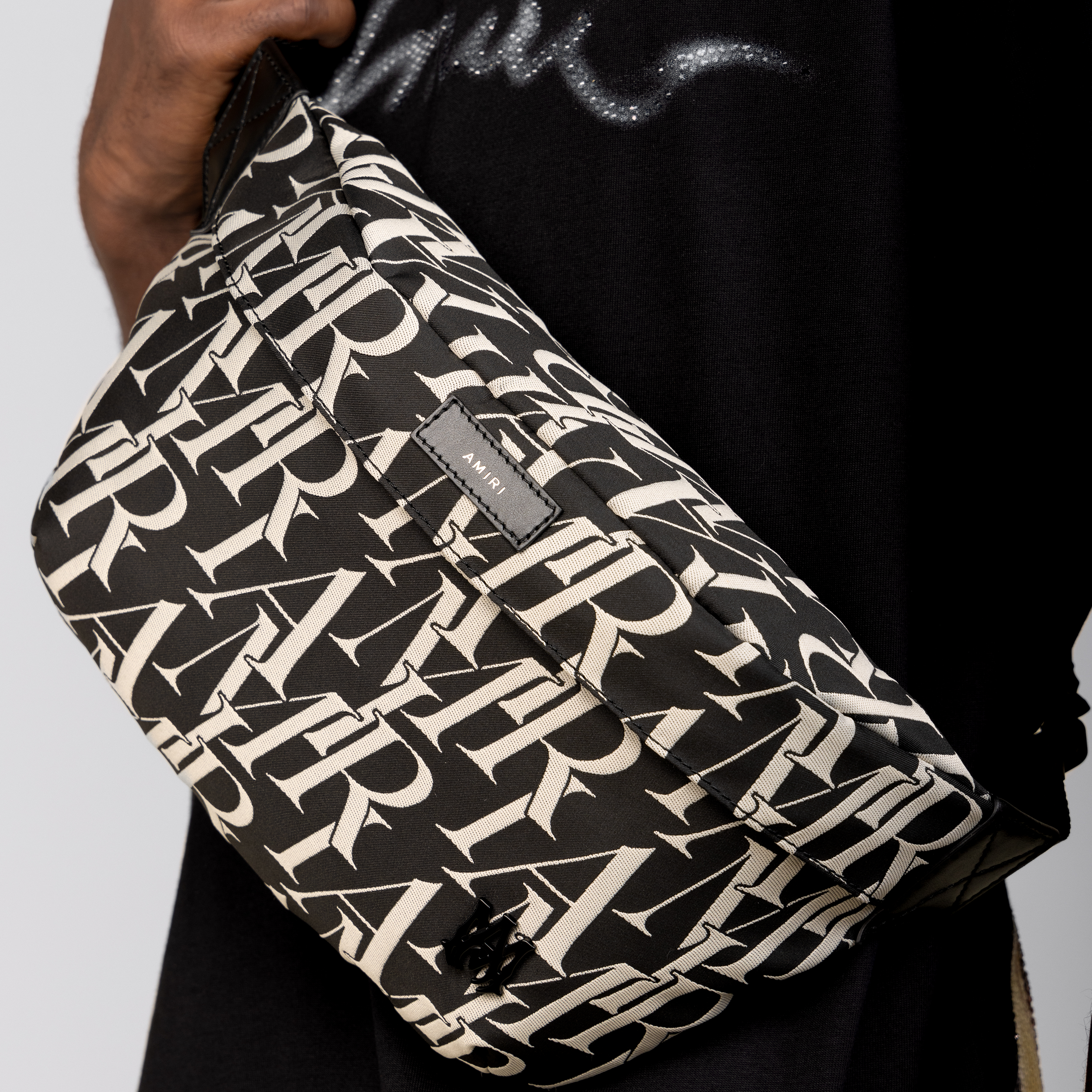 Riñonera Negro AMIRI Repeat Jacquard