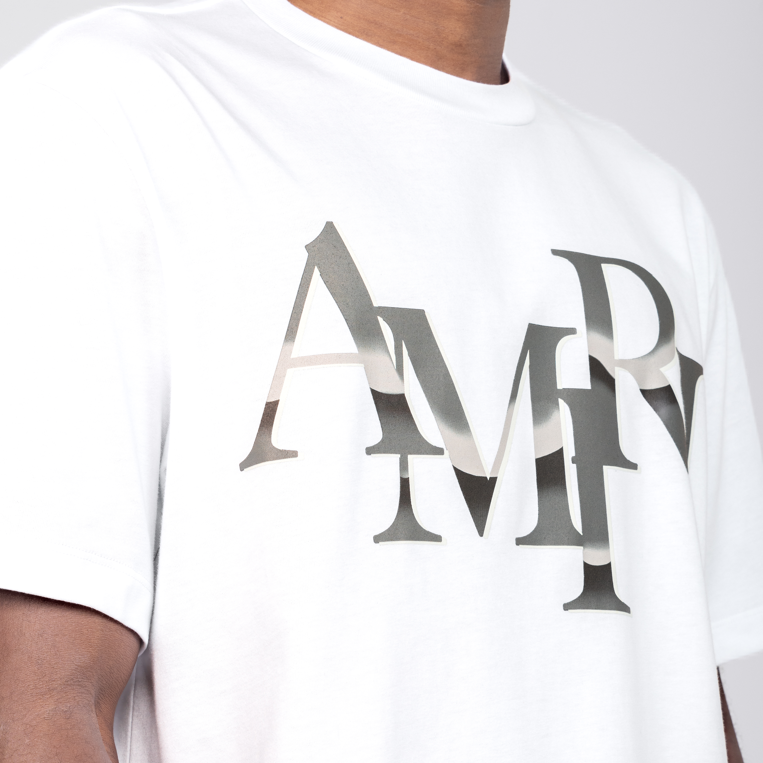 Camiseta Blanca AMIRI Staggered Chrome