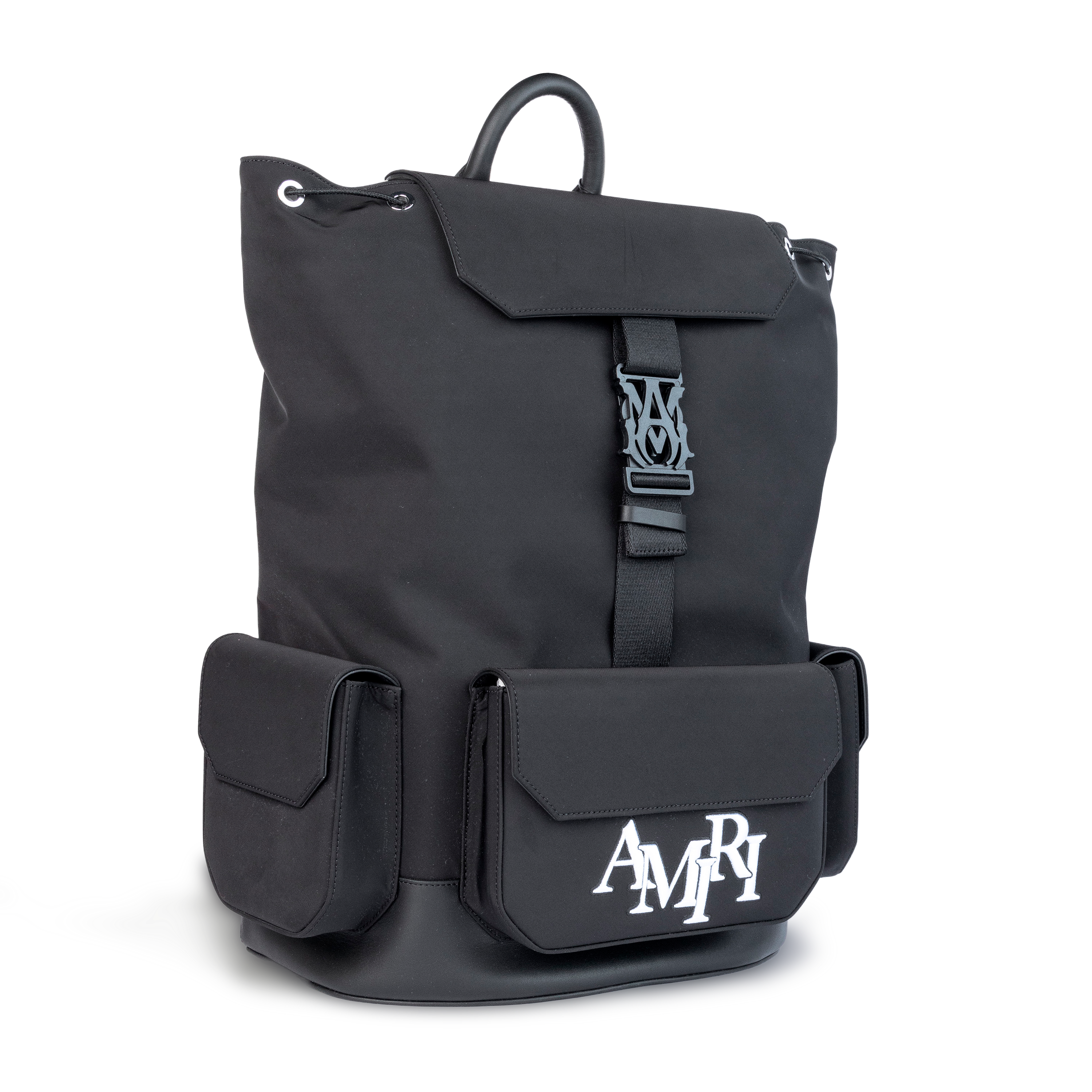 Mochila Negra AMIRI Staggered Logo