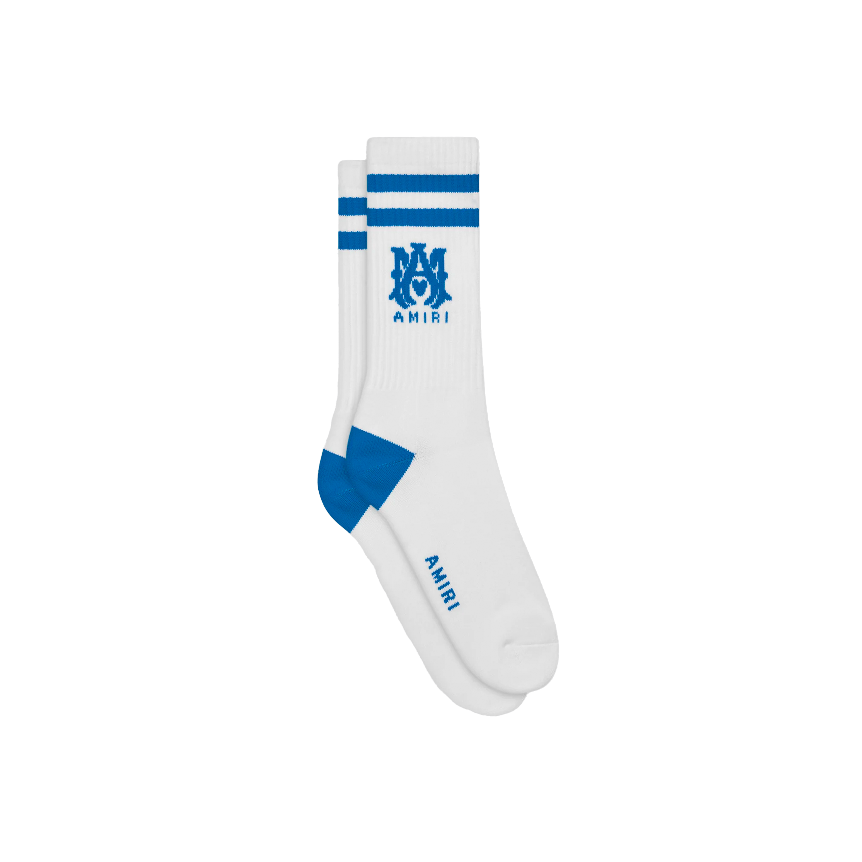 Medias Blancas Azul AMIRI MA Stripe