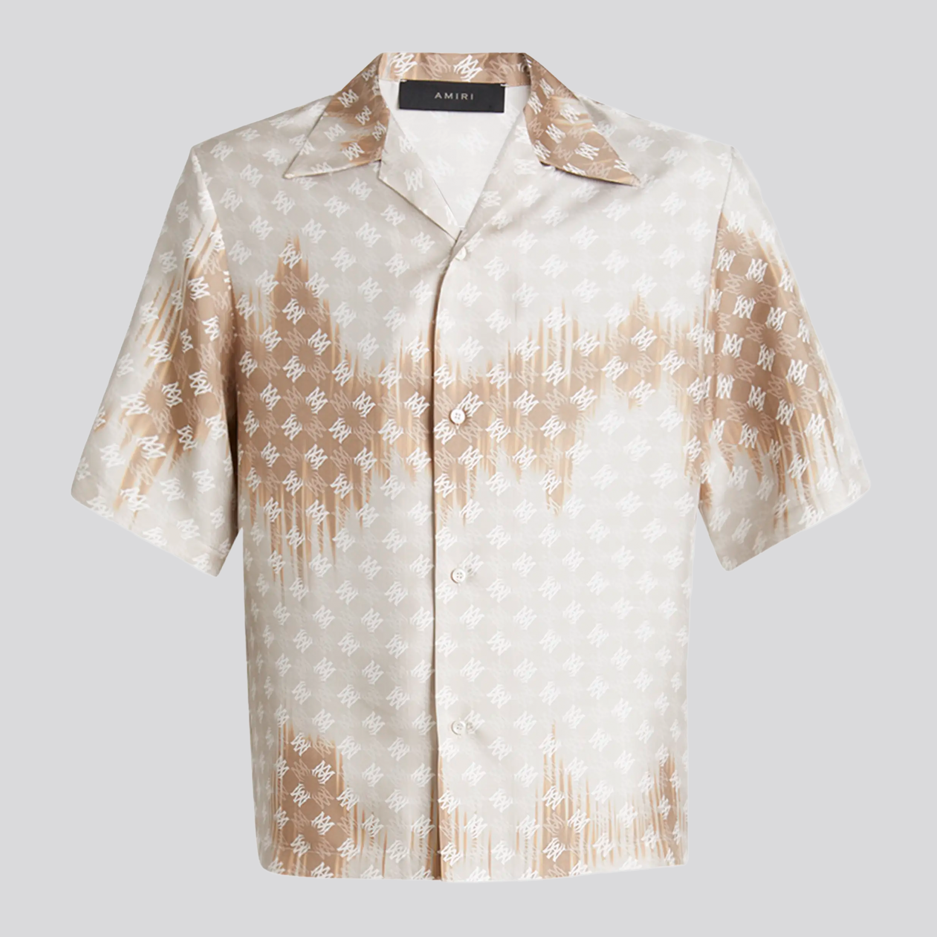 Camisa Beige AMIRI MA Quad Bleached Camp