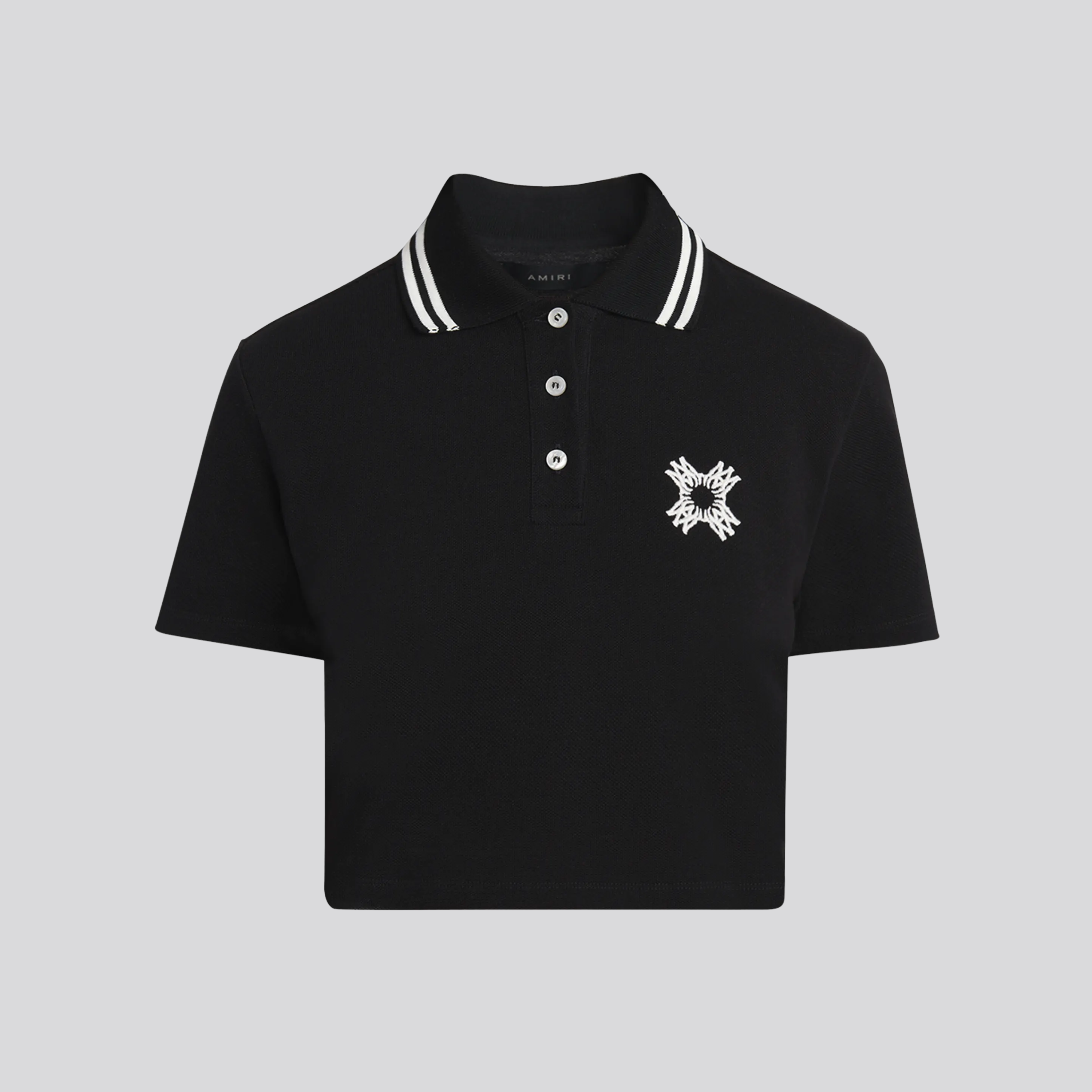 Camiseta Tipo Polo Negro AMIRI MA Quad Cropped
