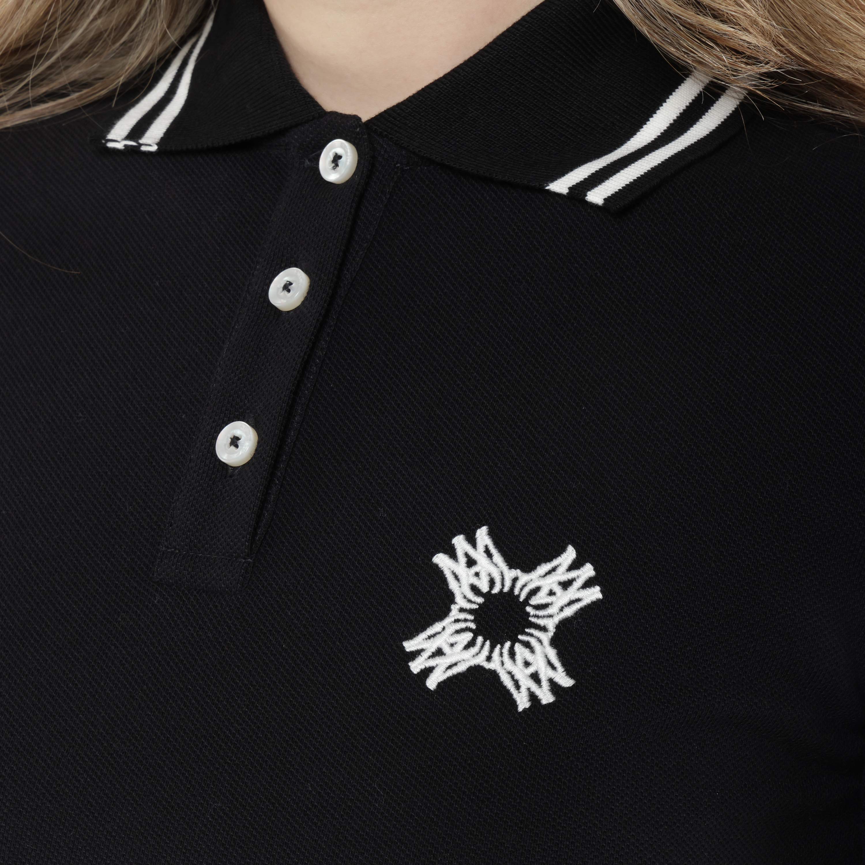 Camiseta Tipo Polo Negro AMIRI MA Quad Cropped