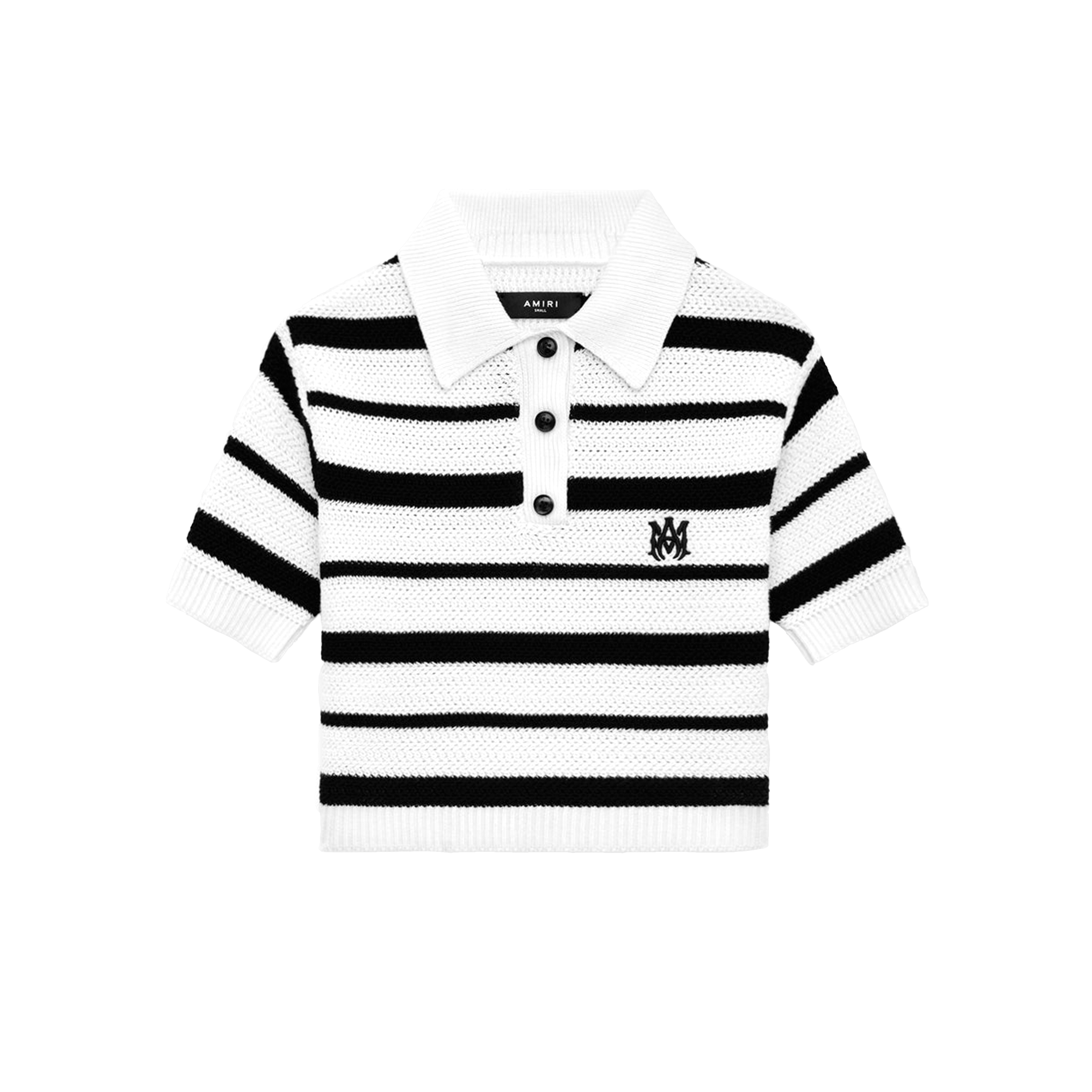 Camiseta Tipo Polo Negro AMIRI MA Striped