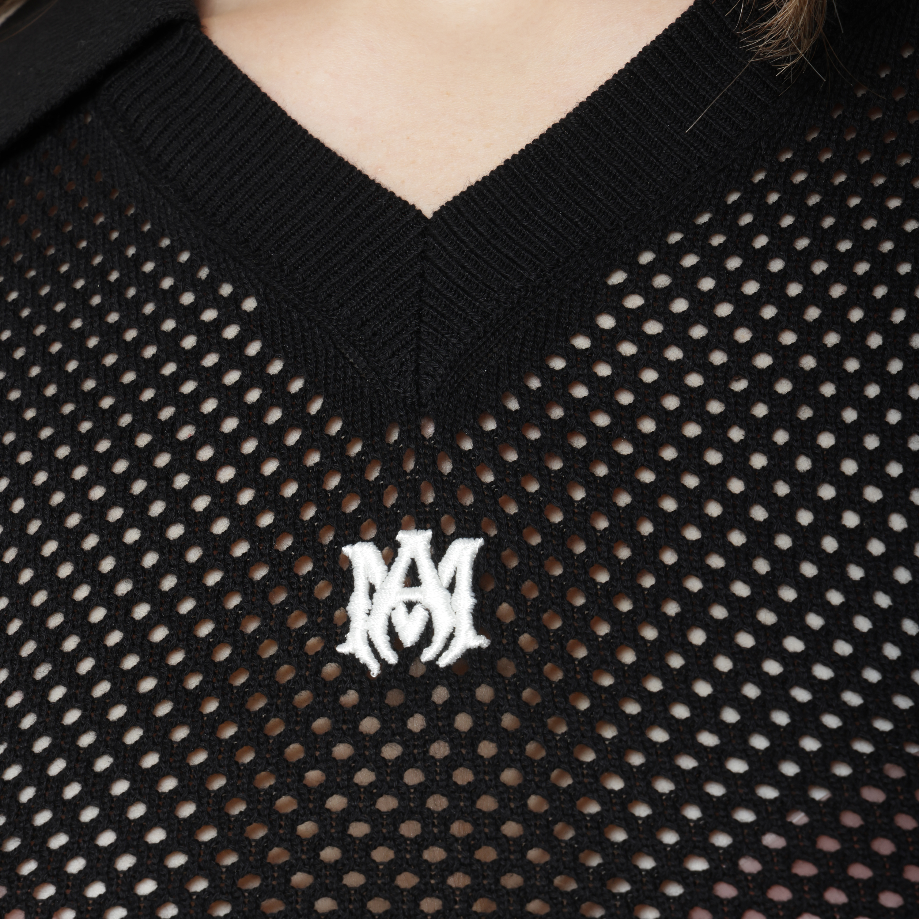 Camiseta Tipo Polo Negro AMIRI MA L/S