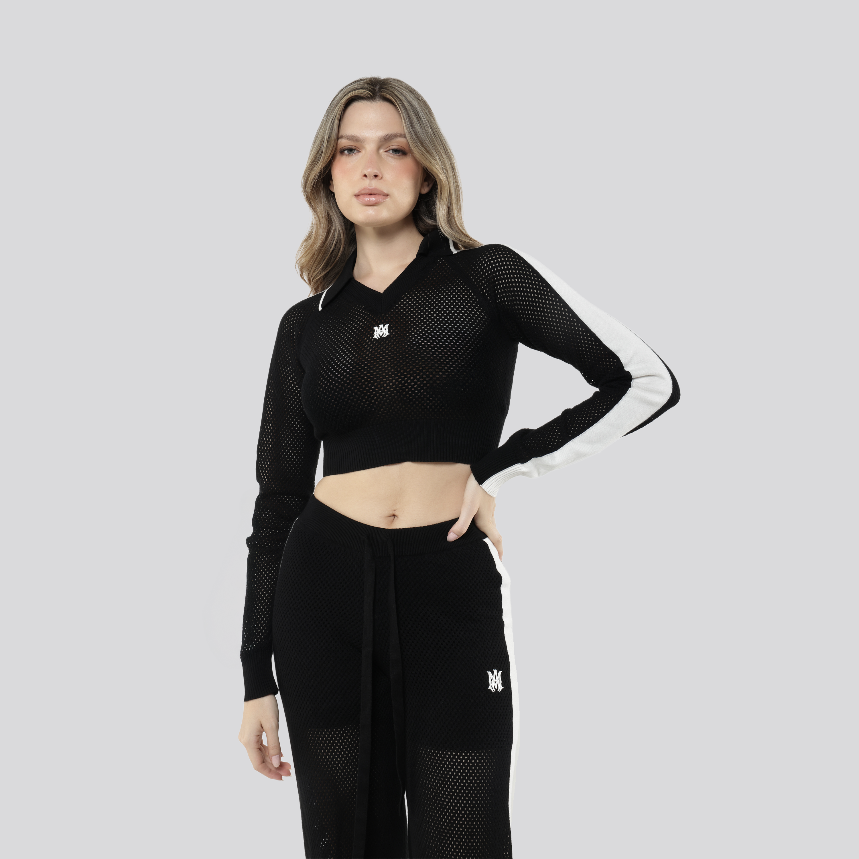 Camiseta Tipo Polo Negro AMIRI MA L/S