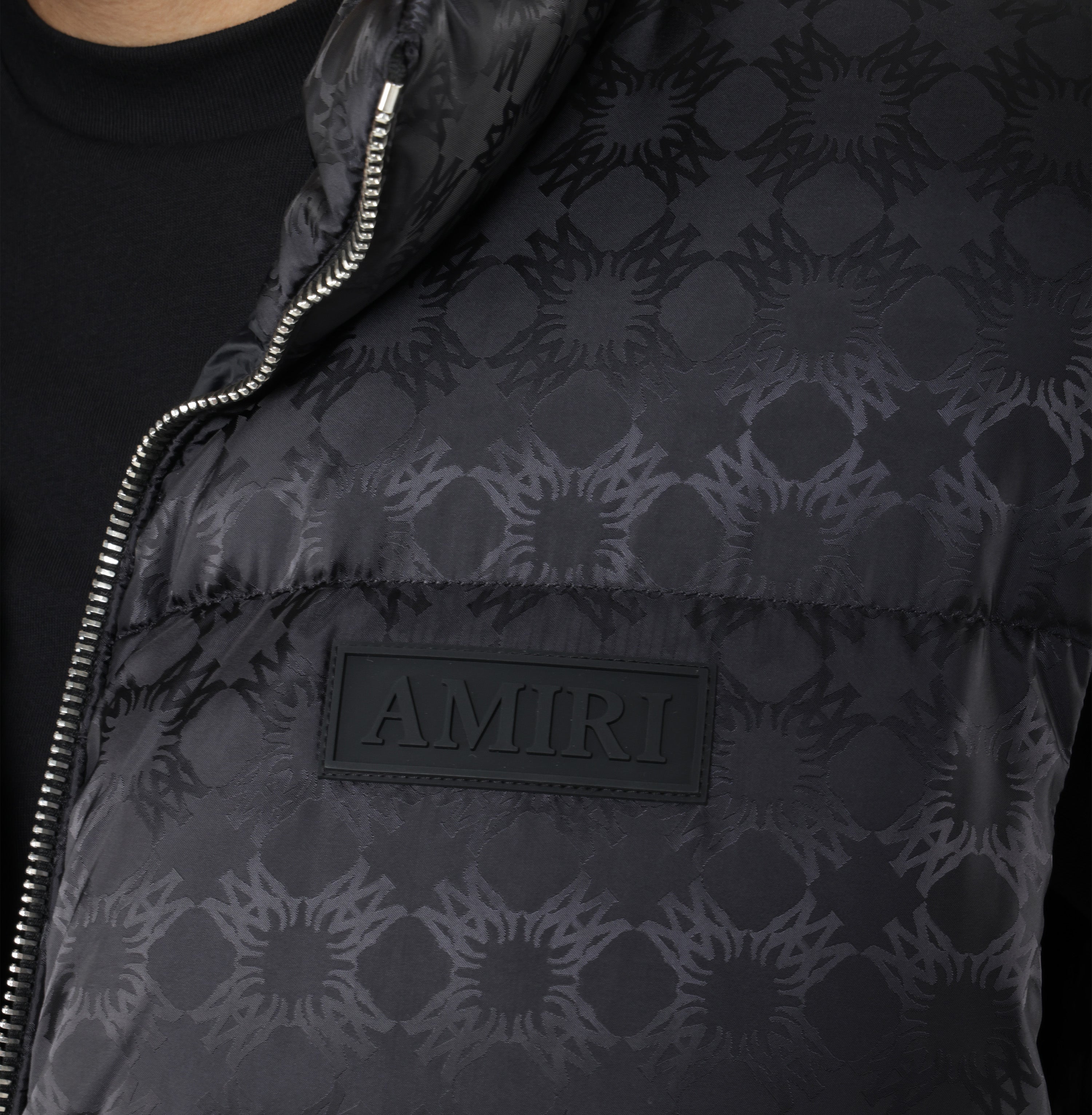 Chaleco Negro AMIRI MA Quad Jacquard Down