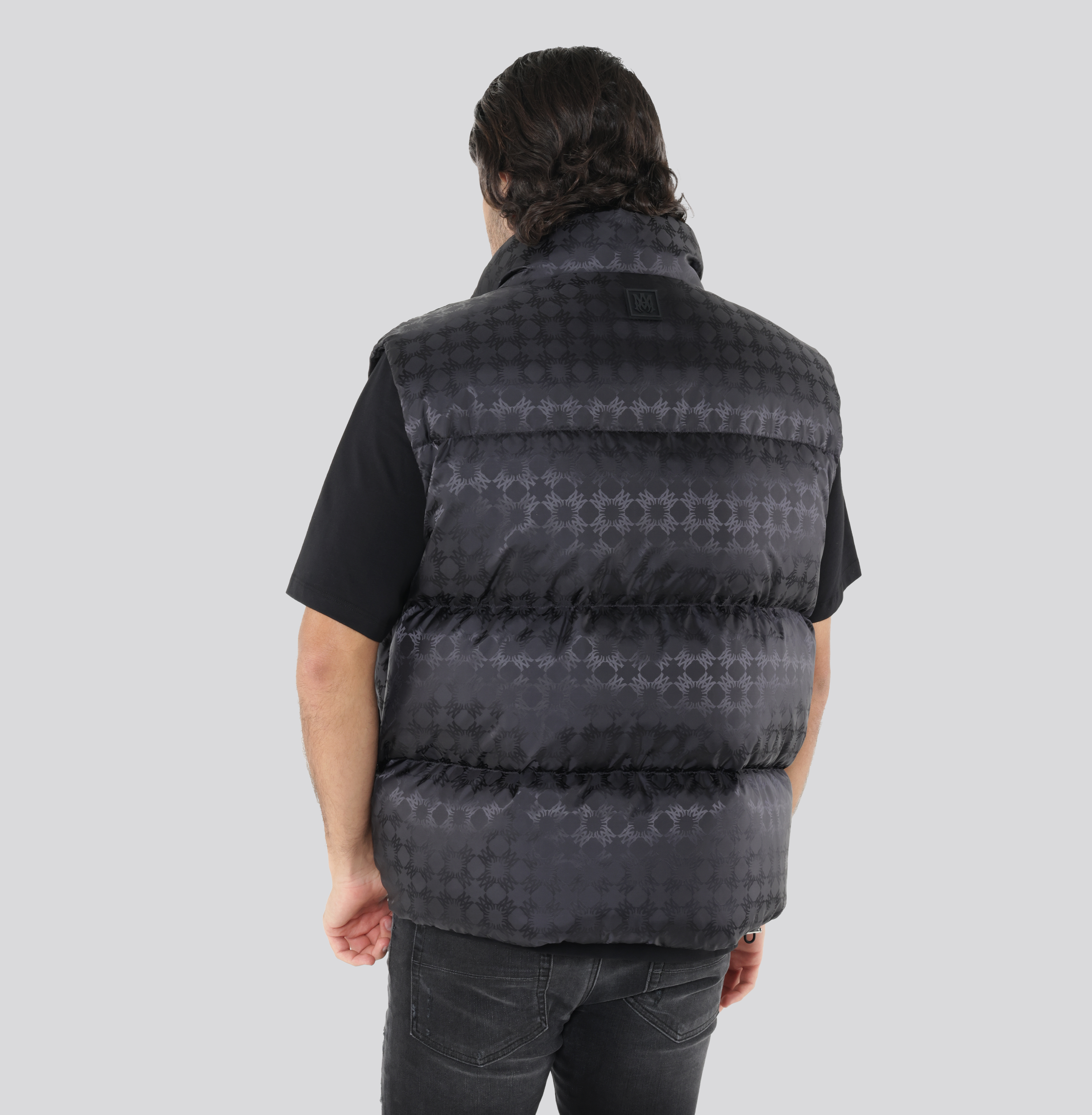 Chaleco Negro AMIRI MA Quad Jacquard Down