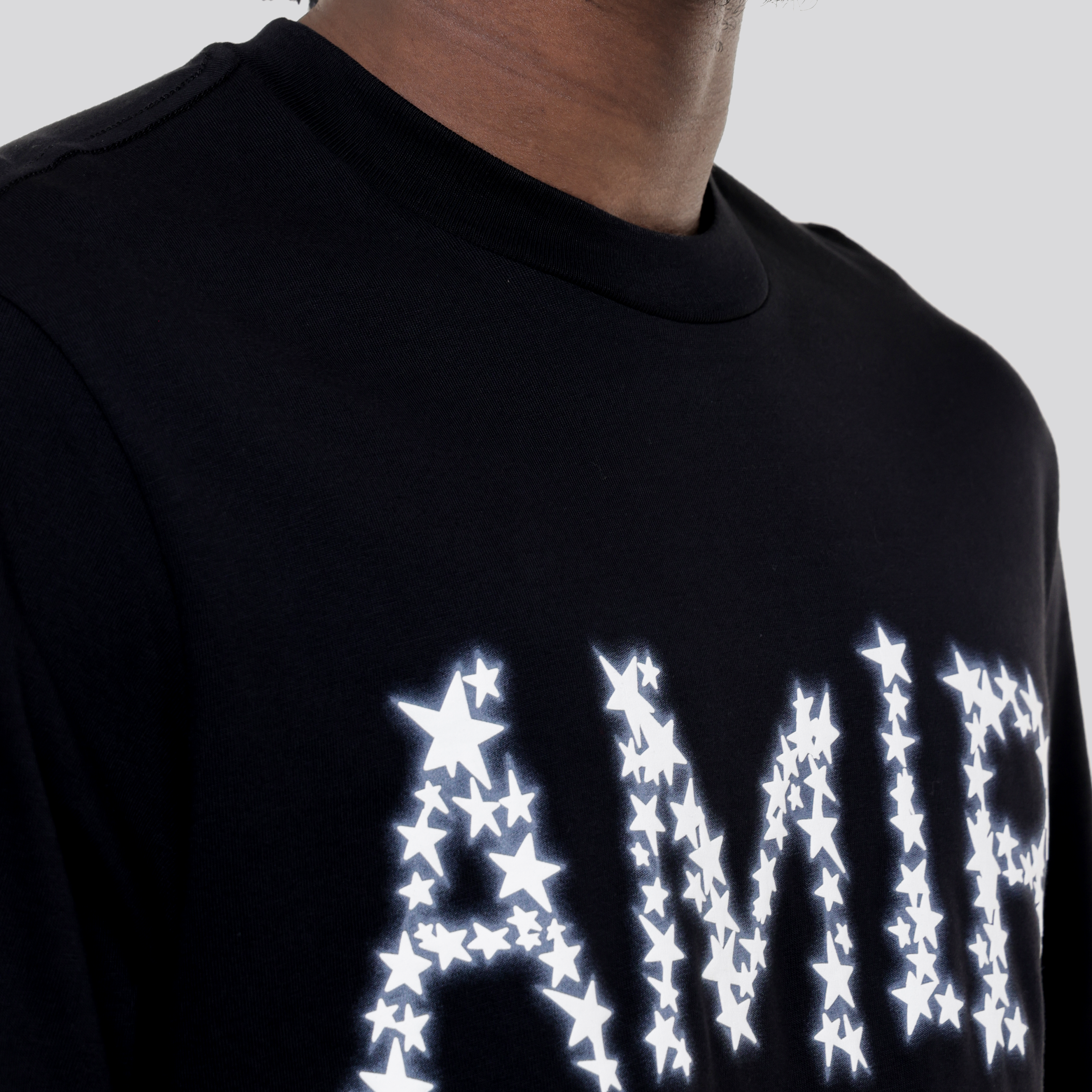 Camiseta Negra AMIRI Stars Logo