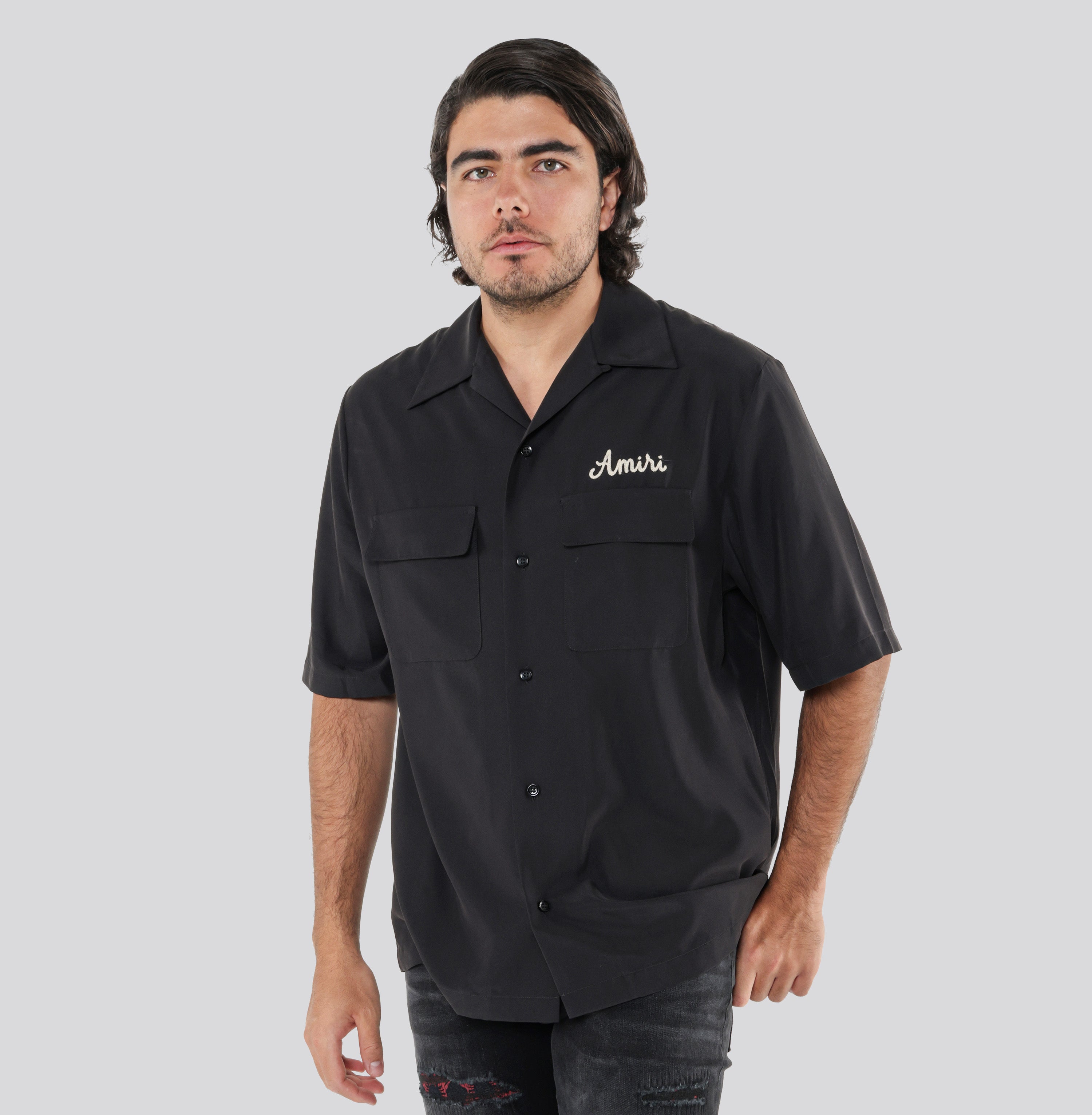 Camisa Negra AMIRI Jazz Wolf Camp