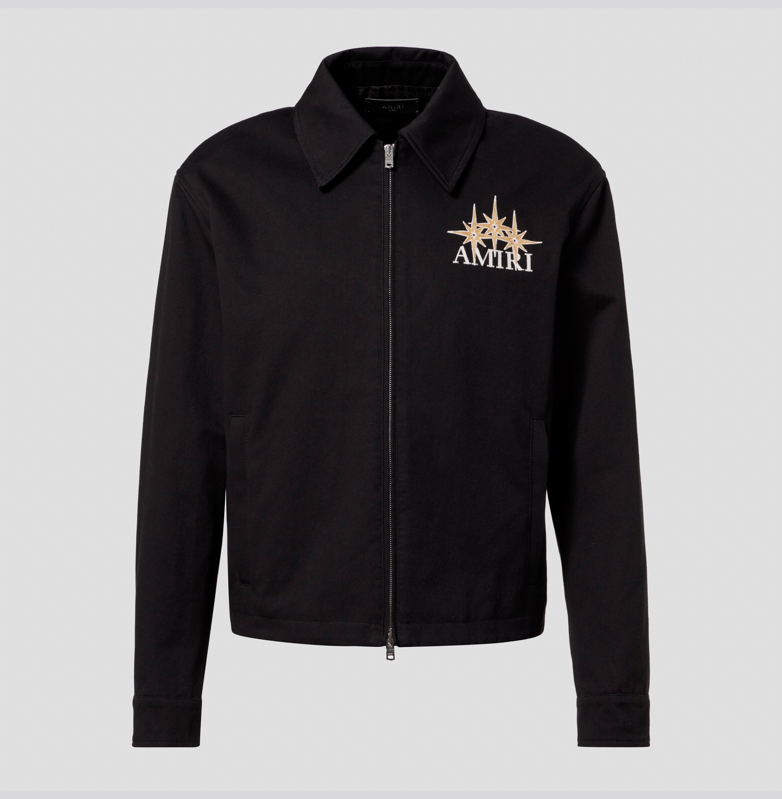 Chaqueta Negra AMIRI Starburst Zip