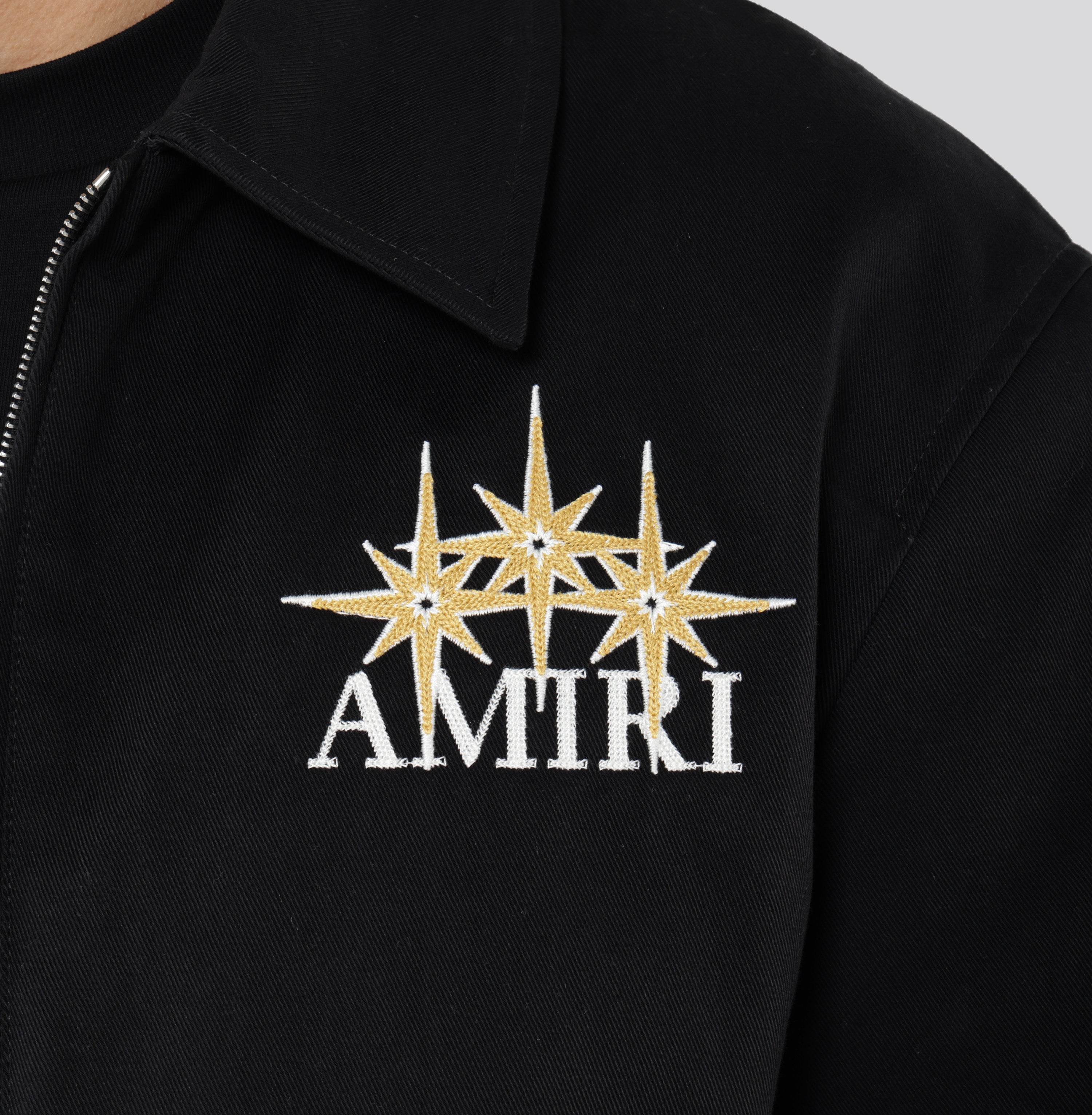 Chaqueta Negra AMIRI Starburst Zip